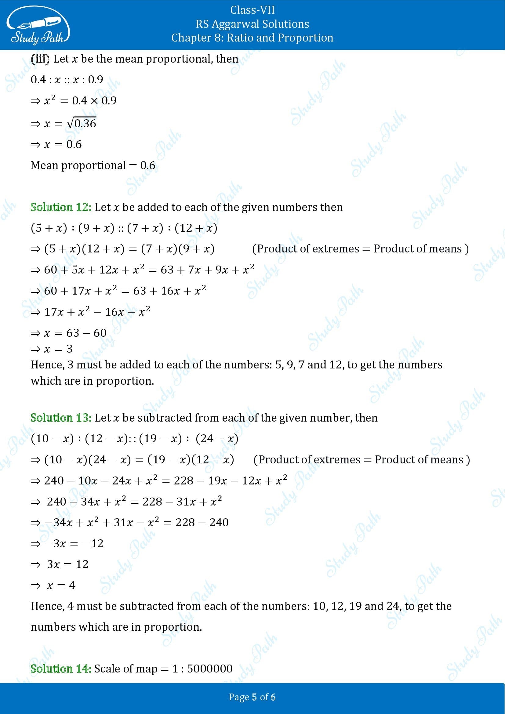 RS Aggarwal Solutions Class 7 Chapter 8 Ratio and Proportion Exercise 8B 00005