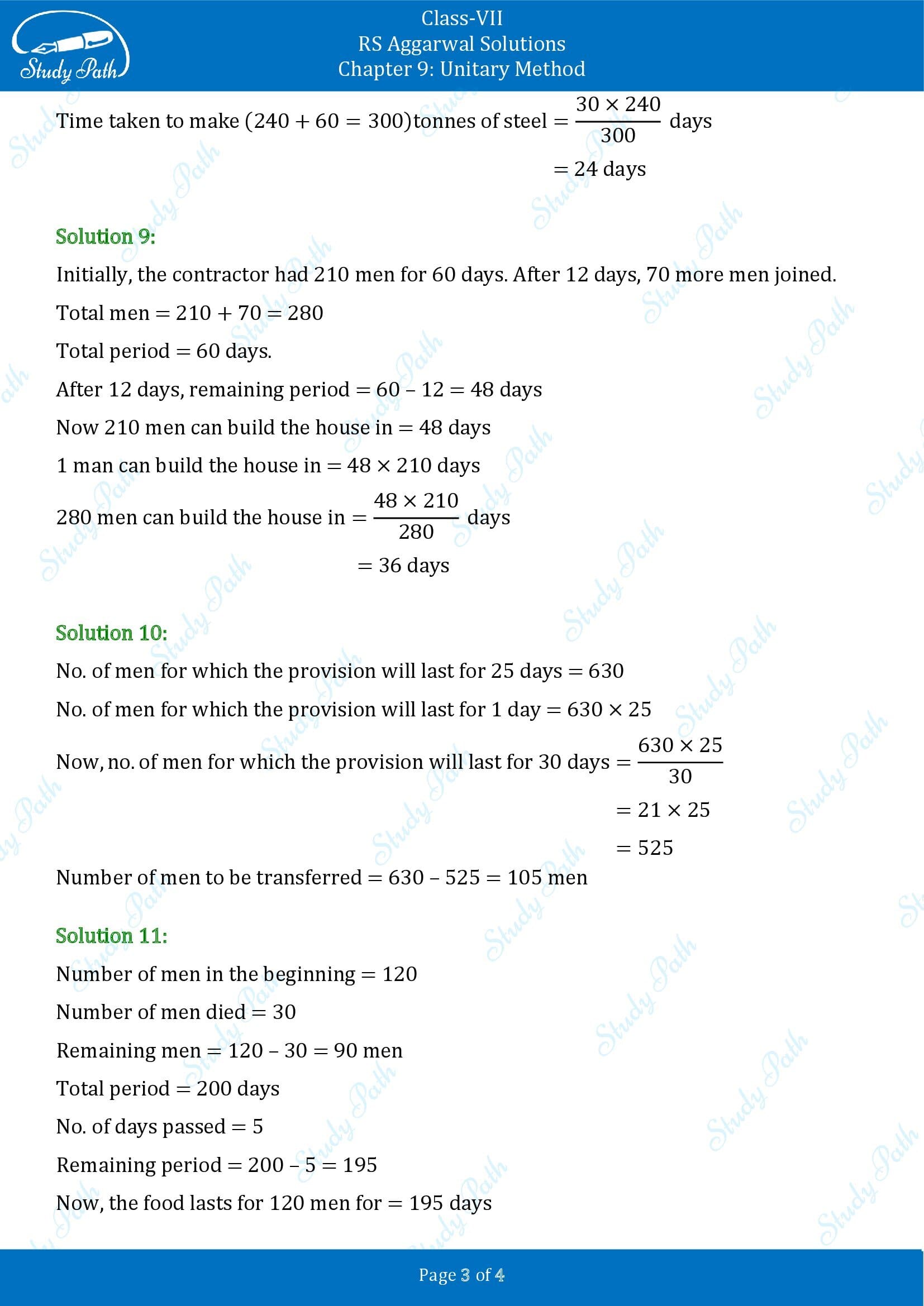 RS Aggarwal Solutions Class 7 Chapter 9 Unitary Method Exercise 9B 00003