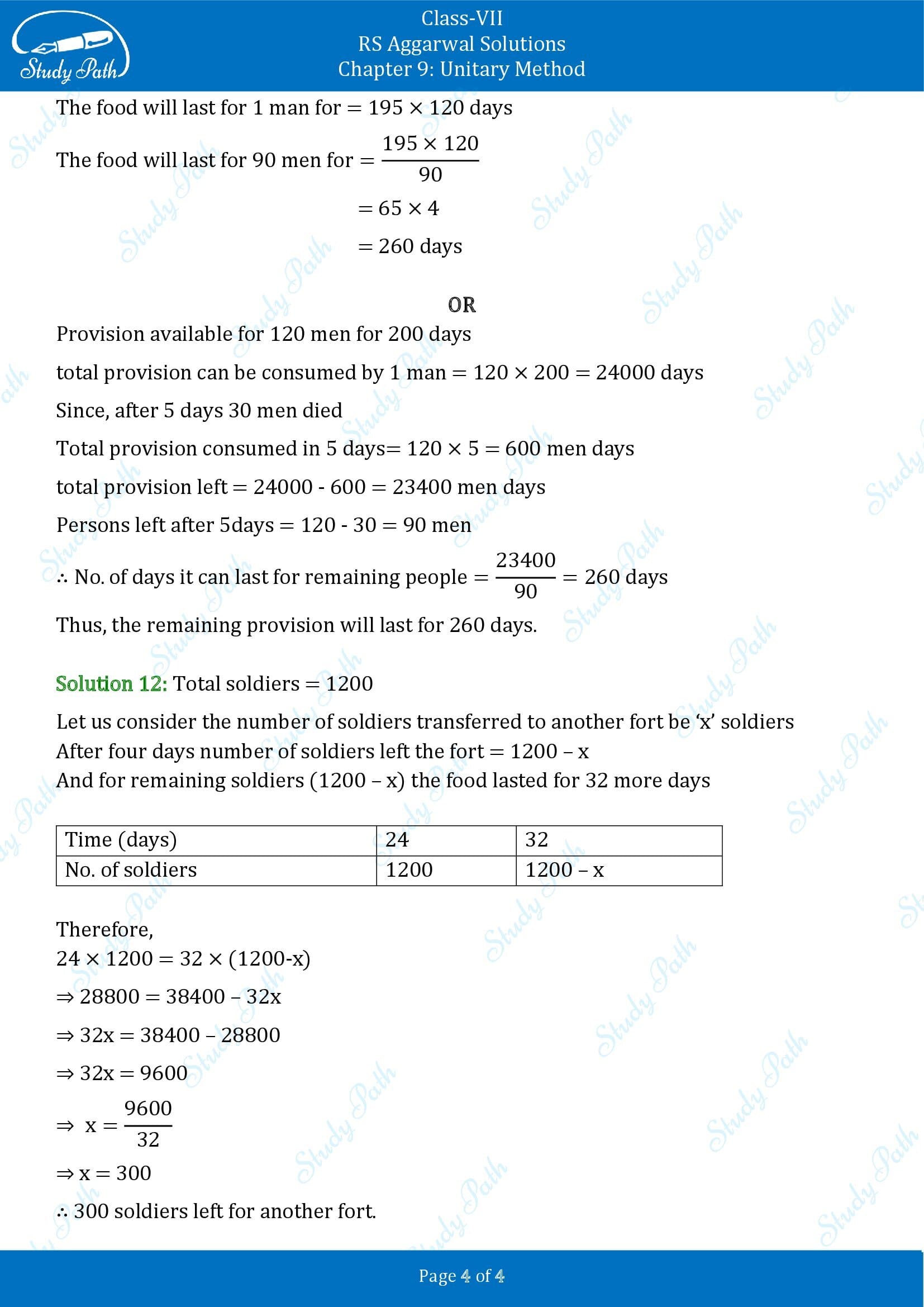 RS Aggarwal Solutions Class 7 Chapter 9 Unitary Method Exercise 9B 00004