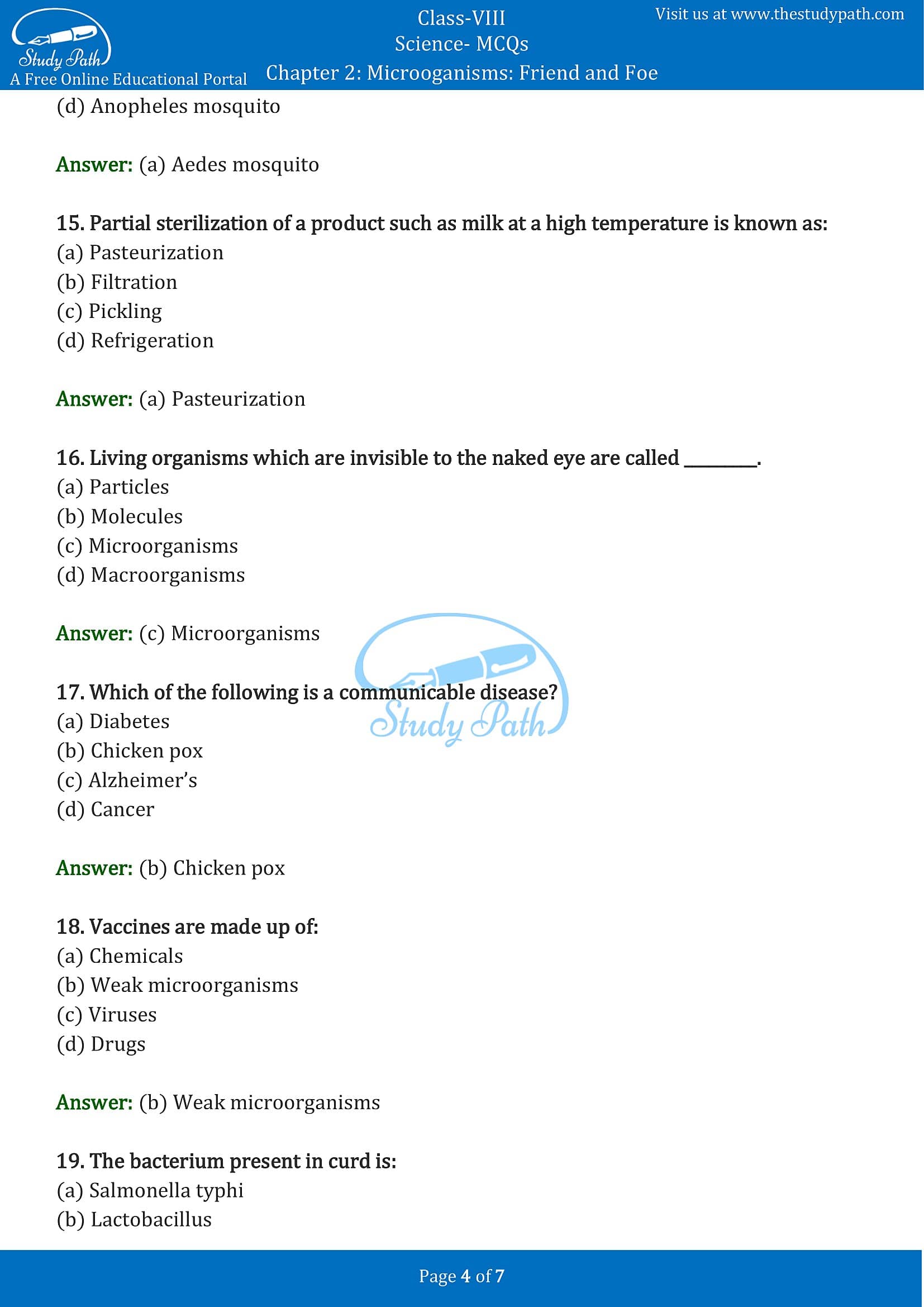 case study questions class 8 science chapter 2