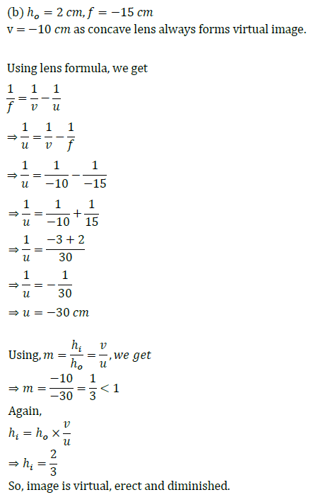 Class 10 Chapter 10 Light Reflection and Refraction Extra Question 58 ii