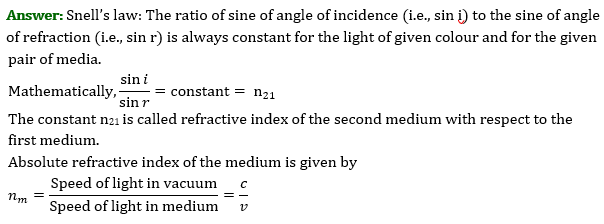 Class 10 Science Chapter 10 Light Reflection and Refraction Important Question 35