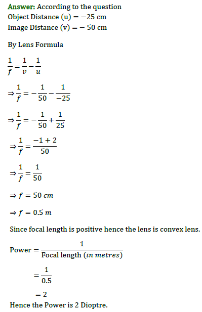 Class 10 Science Chapter 11 Human Eye and the Colourful World Important Question 7