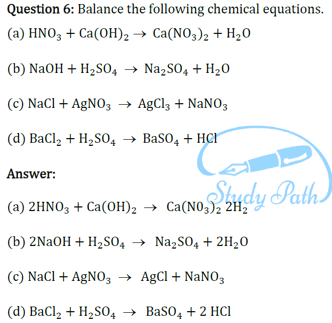 Chemical Reactions And Equations Class 10 Ncert Solutions Tessshebaylo