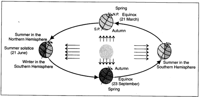 NCERT Solutions for Class 6 Geography Chapter 3 Motions of the Earth image 1