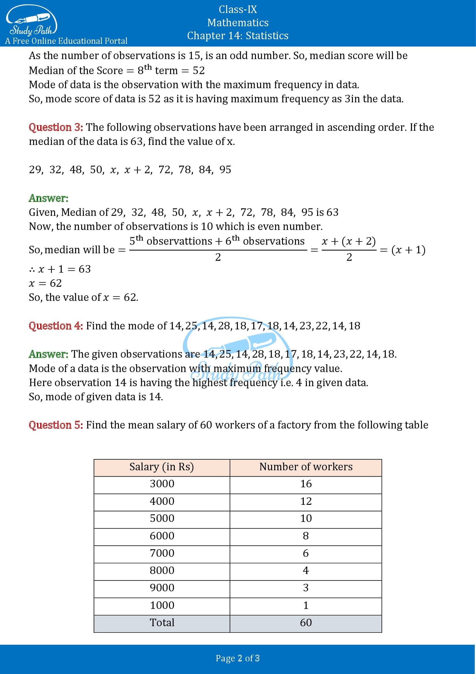 NCERT Solutions for Class 9 Maths Chapter 14 Statistics Exercise 14.4 00002