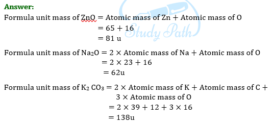 NCERT Solutions for Class 9 Science Chapter 3 Atoms and Molecules part 3