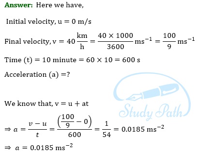 NCERT Solutions for Class 9 Science Chapter 8 Motion part 4