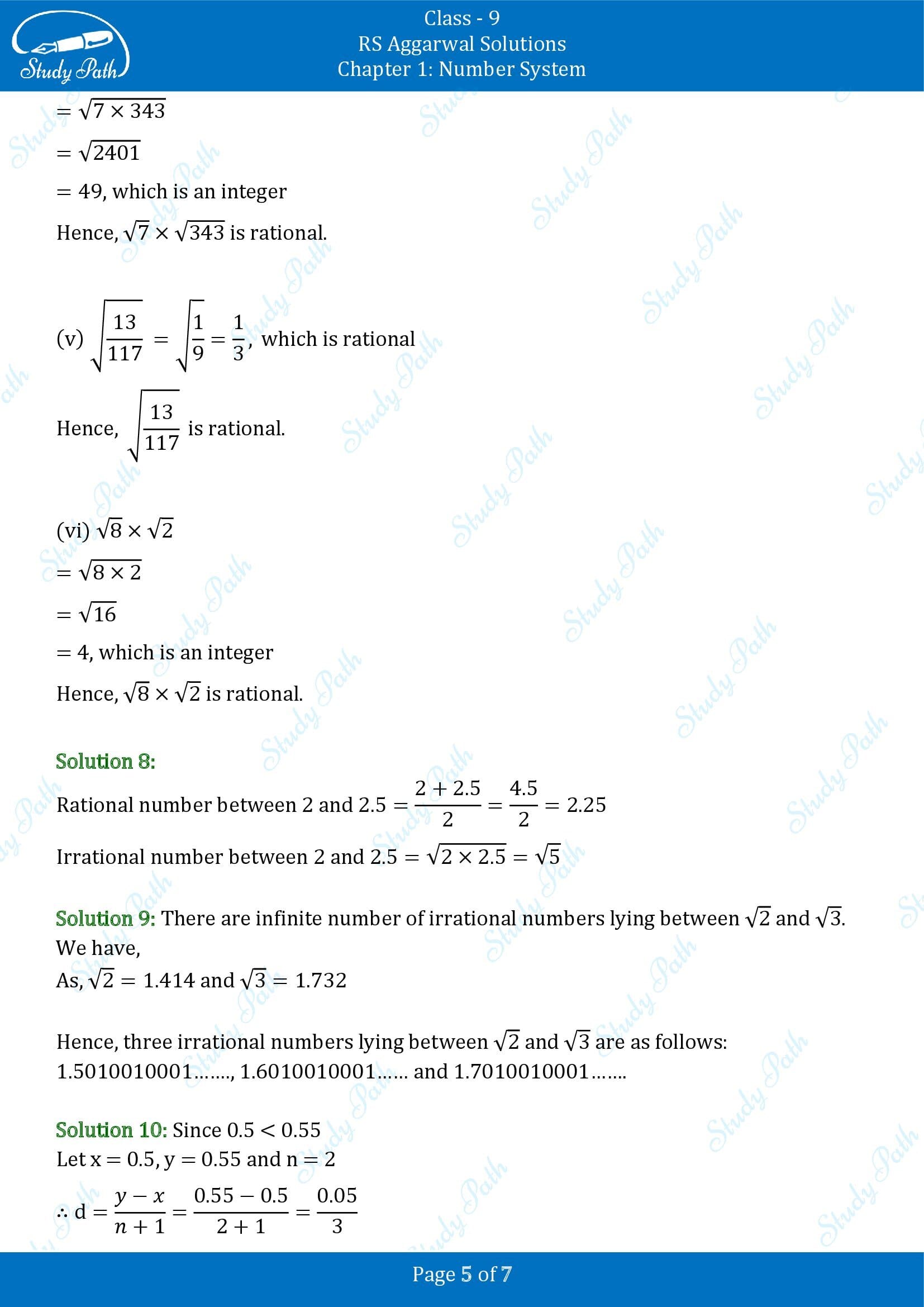 RS Aggarwal Solutions Class 9 Chapter 1 Number System Exercise 1C 00005