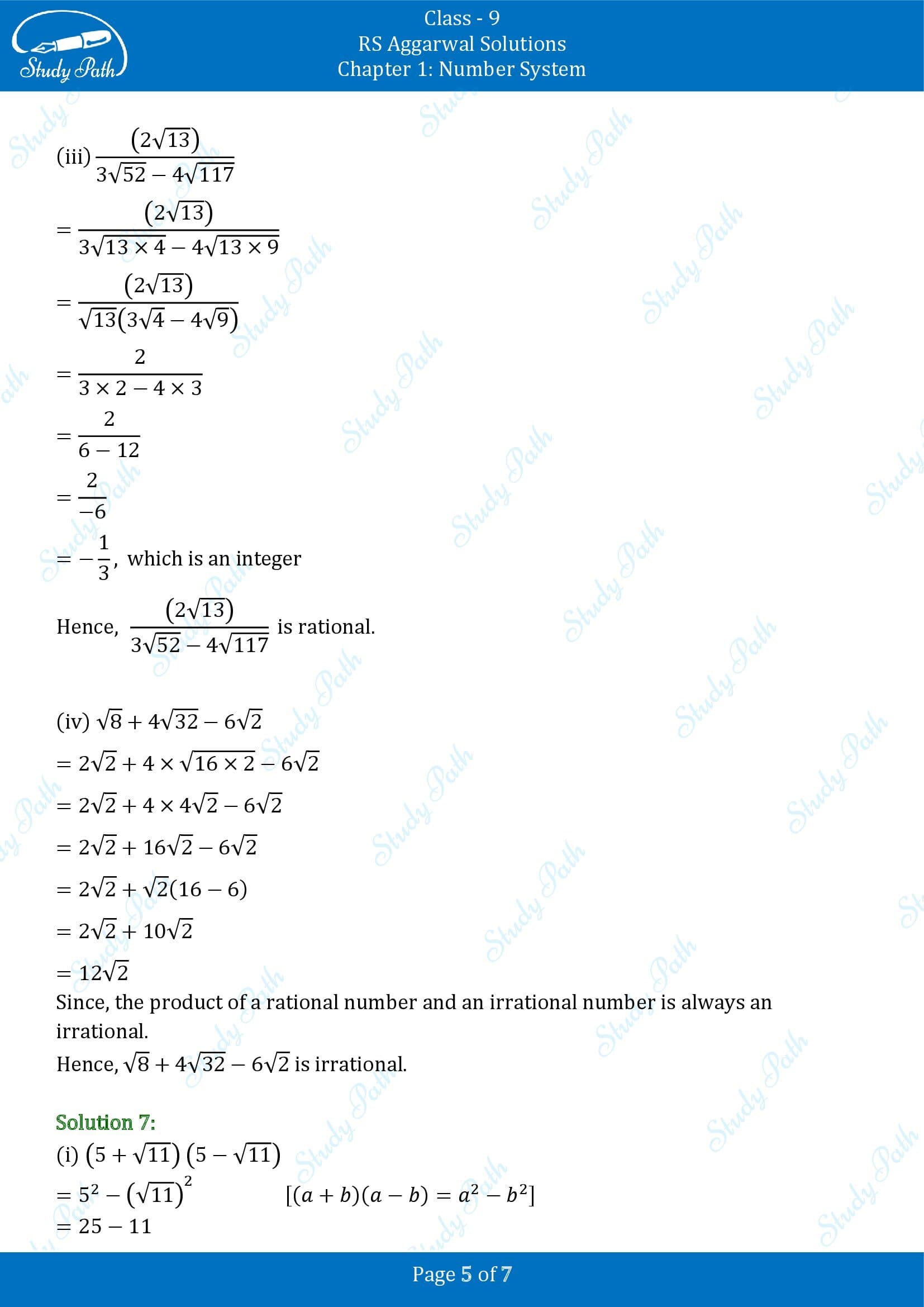RS Aggarwal Solutions Class 9 Chapter 1 Number System Exercise 1D 00005