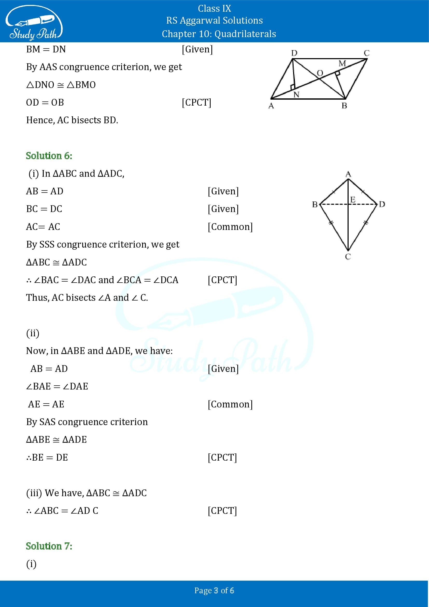 RS Aggarwal Solutions Class 9 Chapter 10 Quadrilaterals Exercise 10A 0003