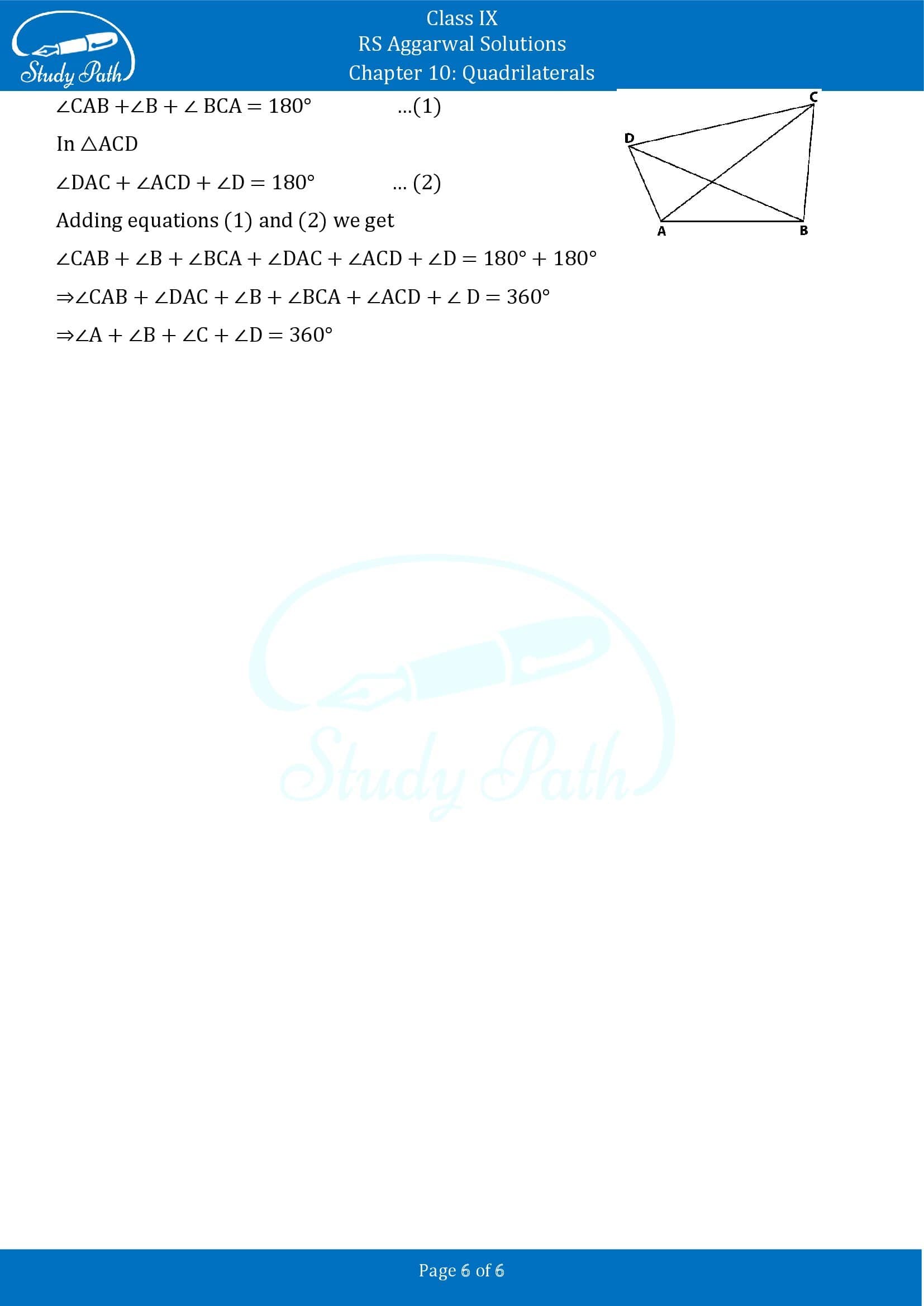 RS Aggarwal Solutions Class 9 Chapter 10 Quadrilaterals Exercise 10A 0006