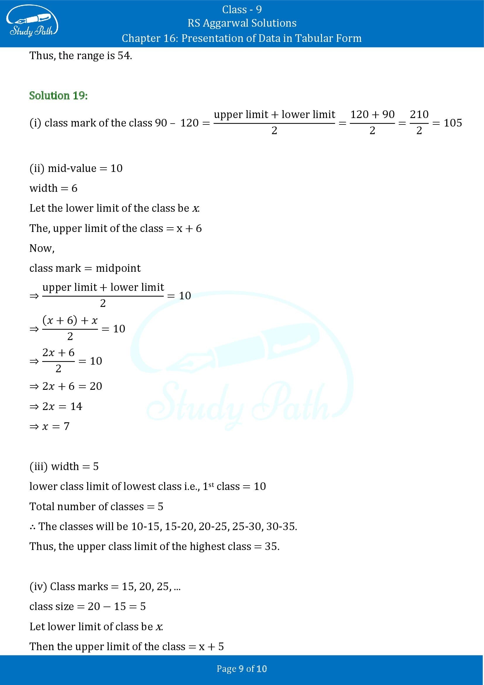 RS Aggarwal Solutions Class 9 Chapter 16 Presentation Of Data In Tabular Form Exercise 16 0009