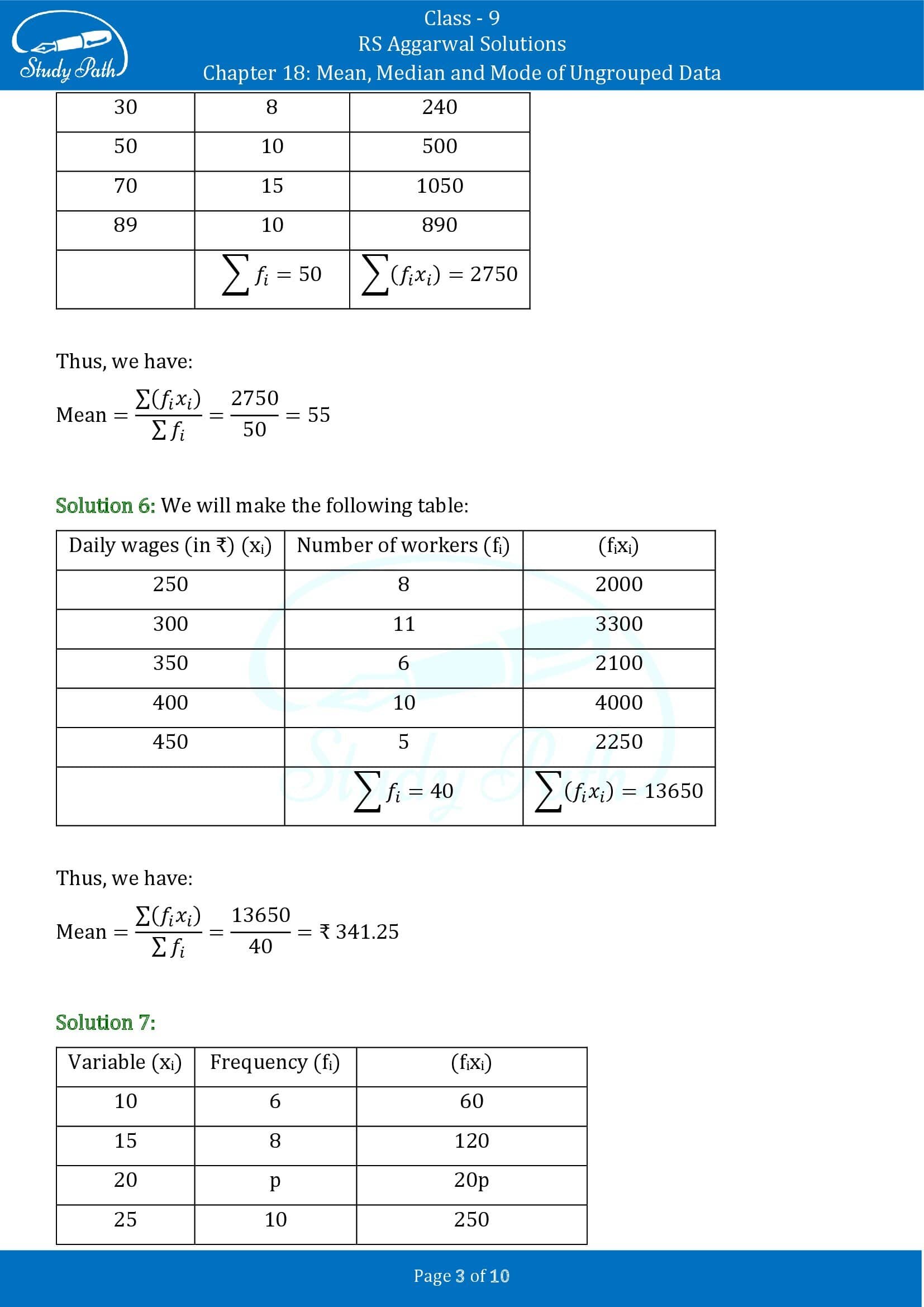 RS Aggarwal Solutions Class 9 Chapter 18 Mean Median and Mode of Ungrouped Data Exercise 18B 00003