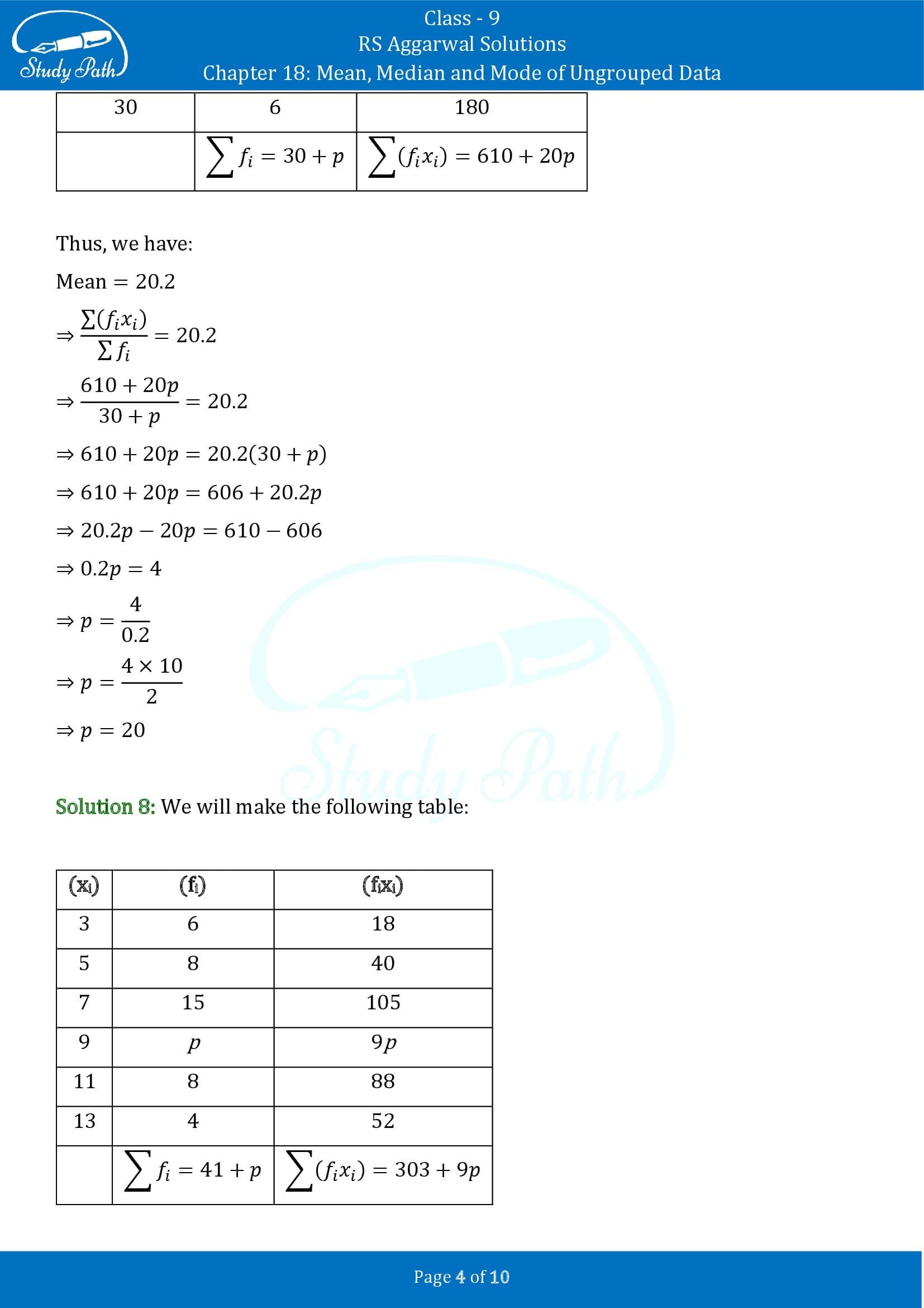 RS Aggarwal Solutions Class 9 Chapter 18 Mean Median and Mode of Ungrouped Data Exercise 18B 00004