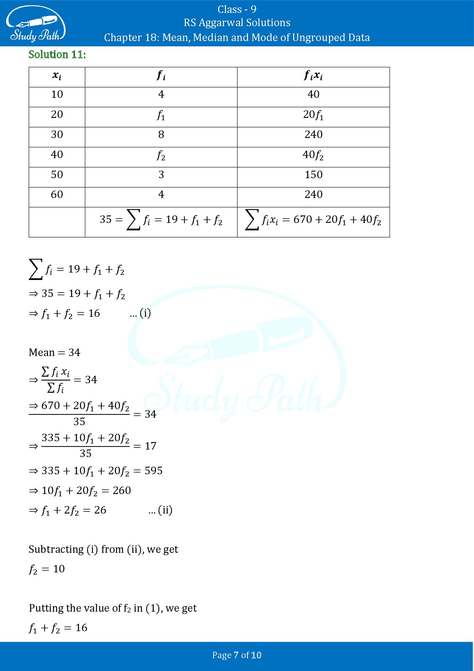RS Aggarwal Solutions Class 9 Chapter 18 Mean Median and Mode of Ungrouped Data Exercise 18B 00007