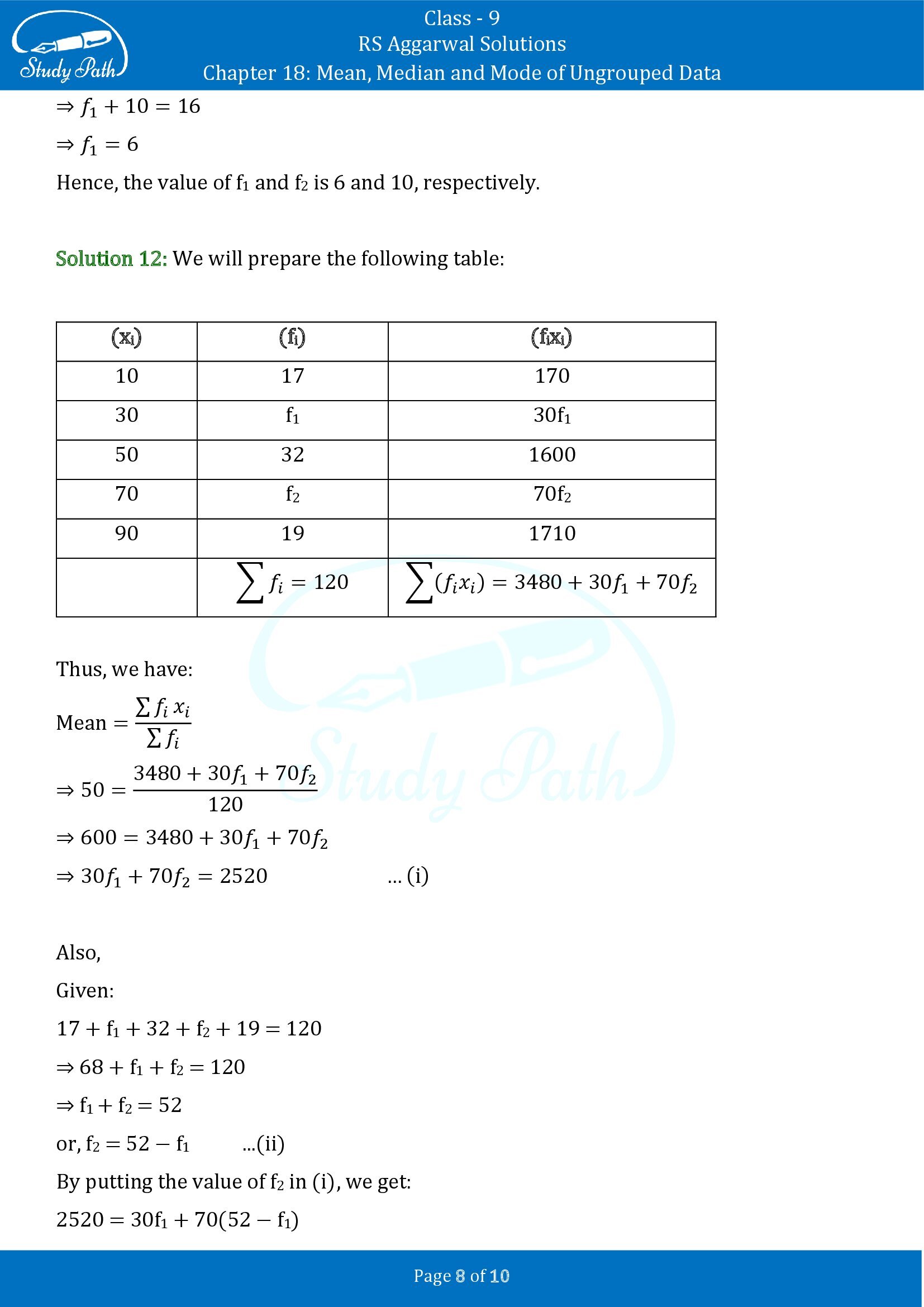 RS Aggarwal Solutions Class 9 Chapter 18 Mean Median and Mode of Ungrouped Data Exercise 18B 00008