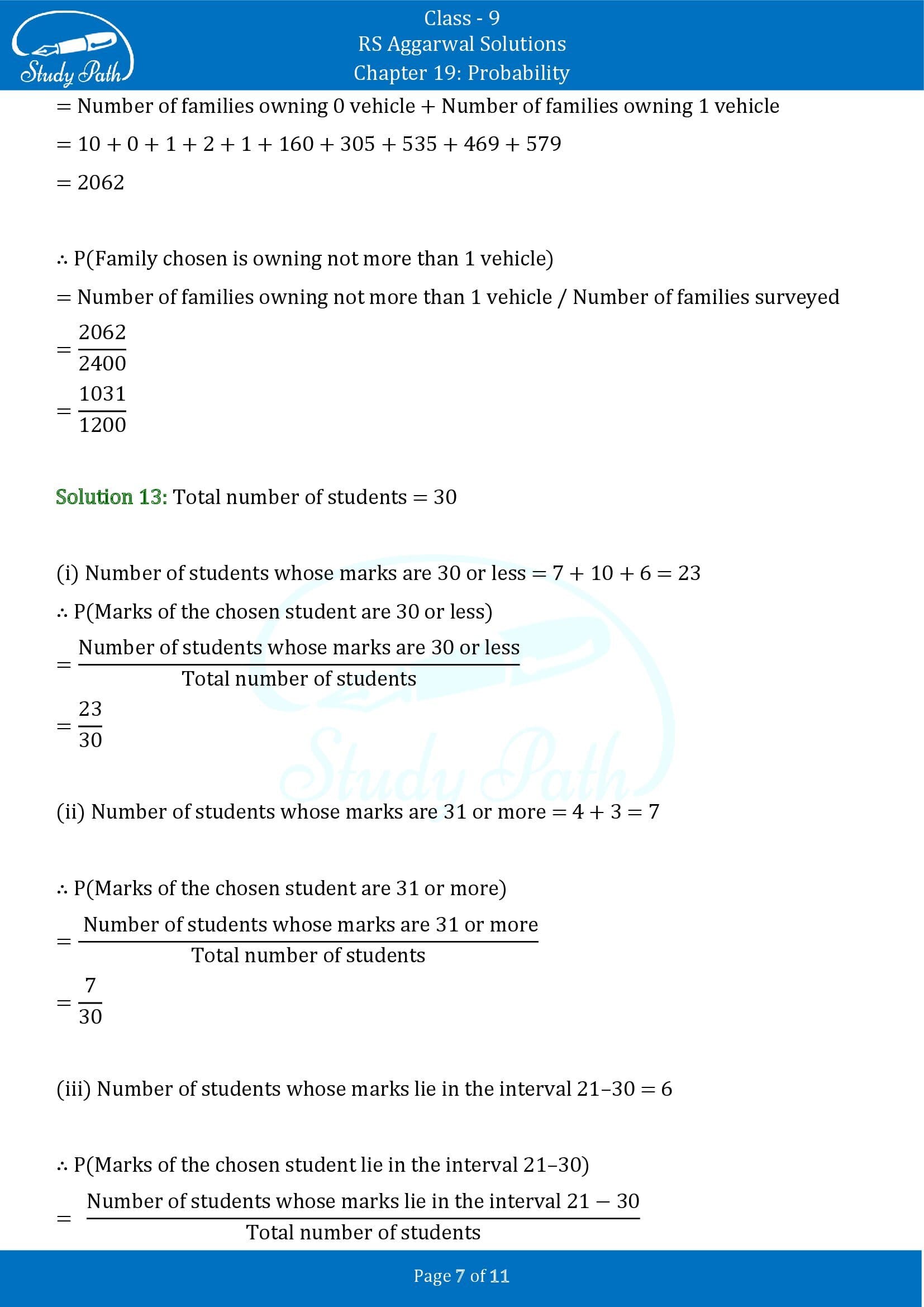 RS Aggarwal Solutions Class 9 Chapter 19 Probability Exercise 19 00007