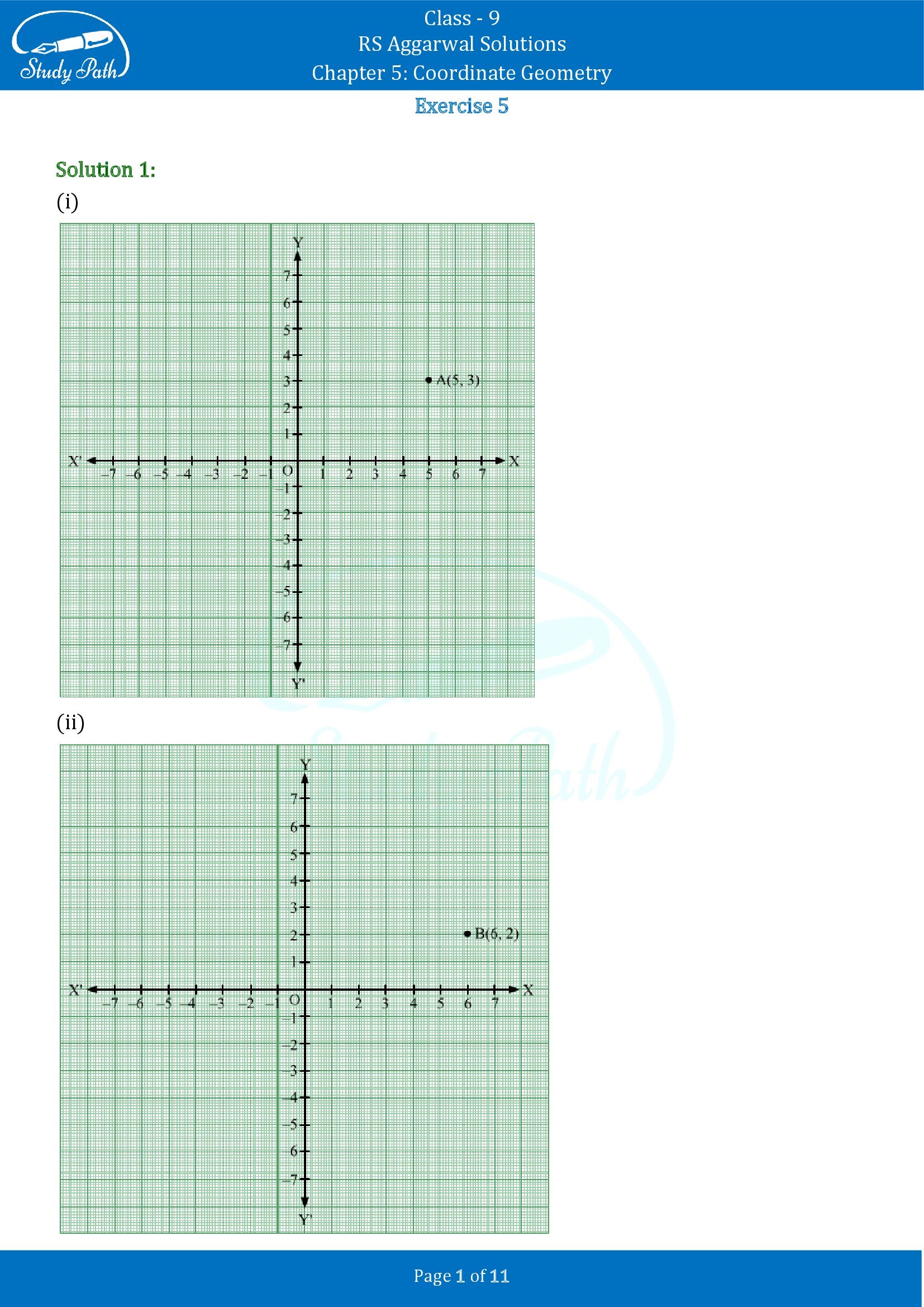 RS Aggarwal Solutions Class 9 Chapter 5 Coordinate Geometry Exercise 5 00001