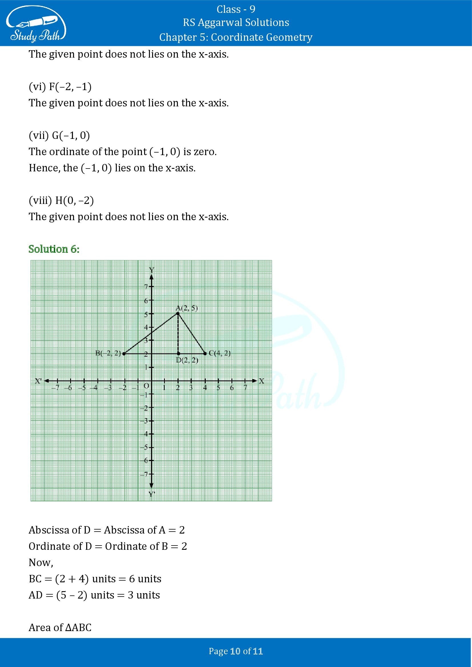 RS Aggarwal Solutions Class 9 Chapter 5 Coordinate Geometry Exercise 5 00010