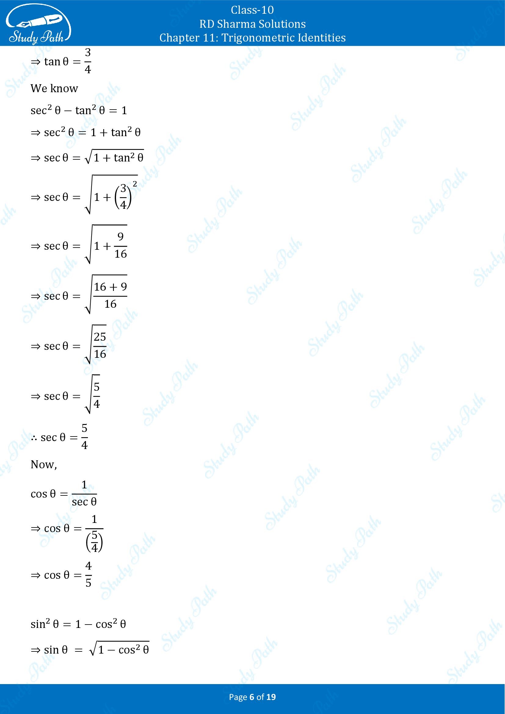 RD Sharma Solutions Class 10 Chapter 11 Trigonometric Identities Exercise 11.2 00006
