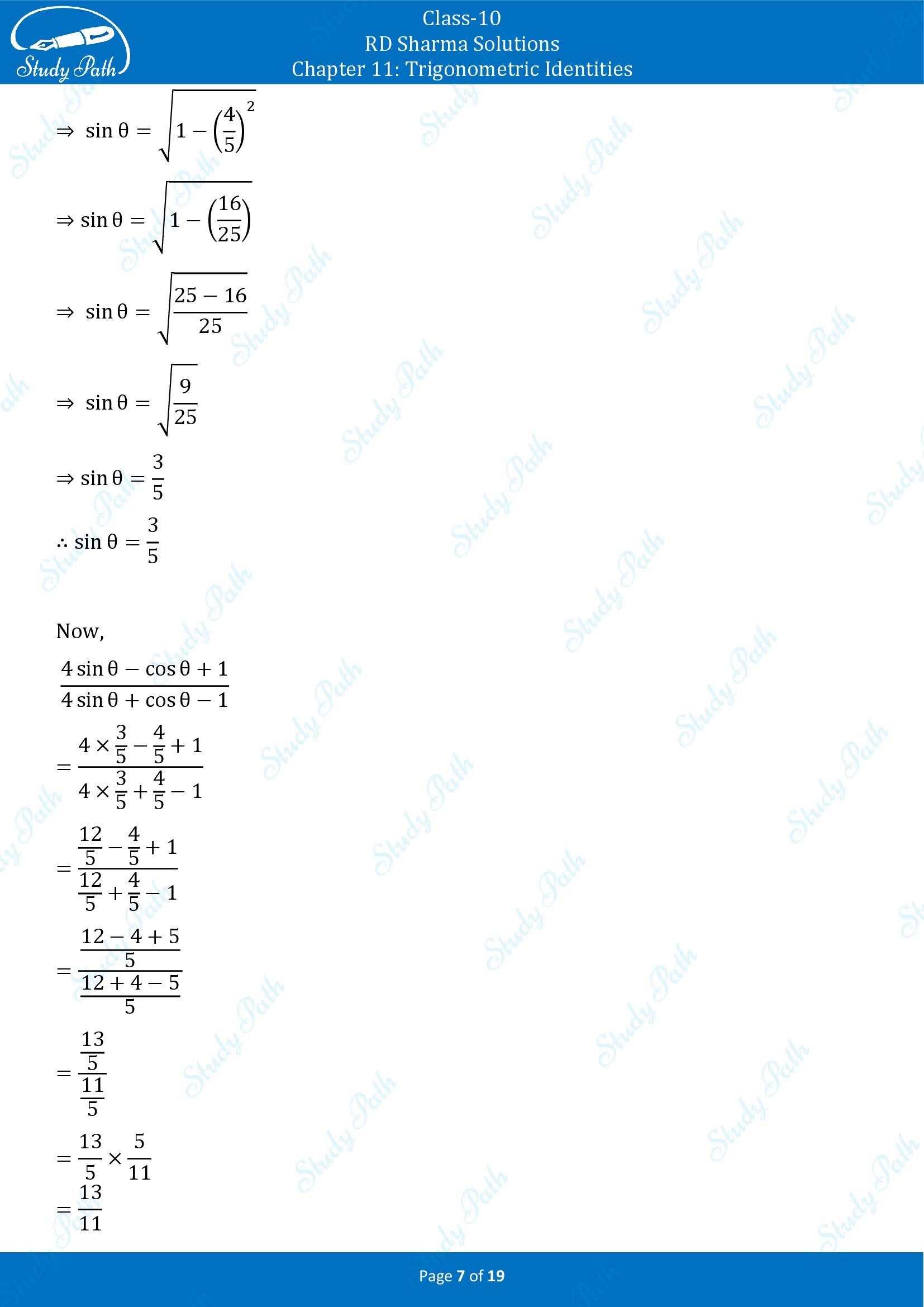 RD Sharma Solutions Class 10 Chapter 11 Trigonometric Identities Exercise 11.2 00007