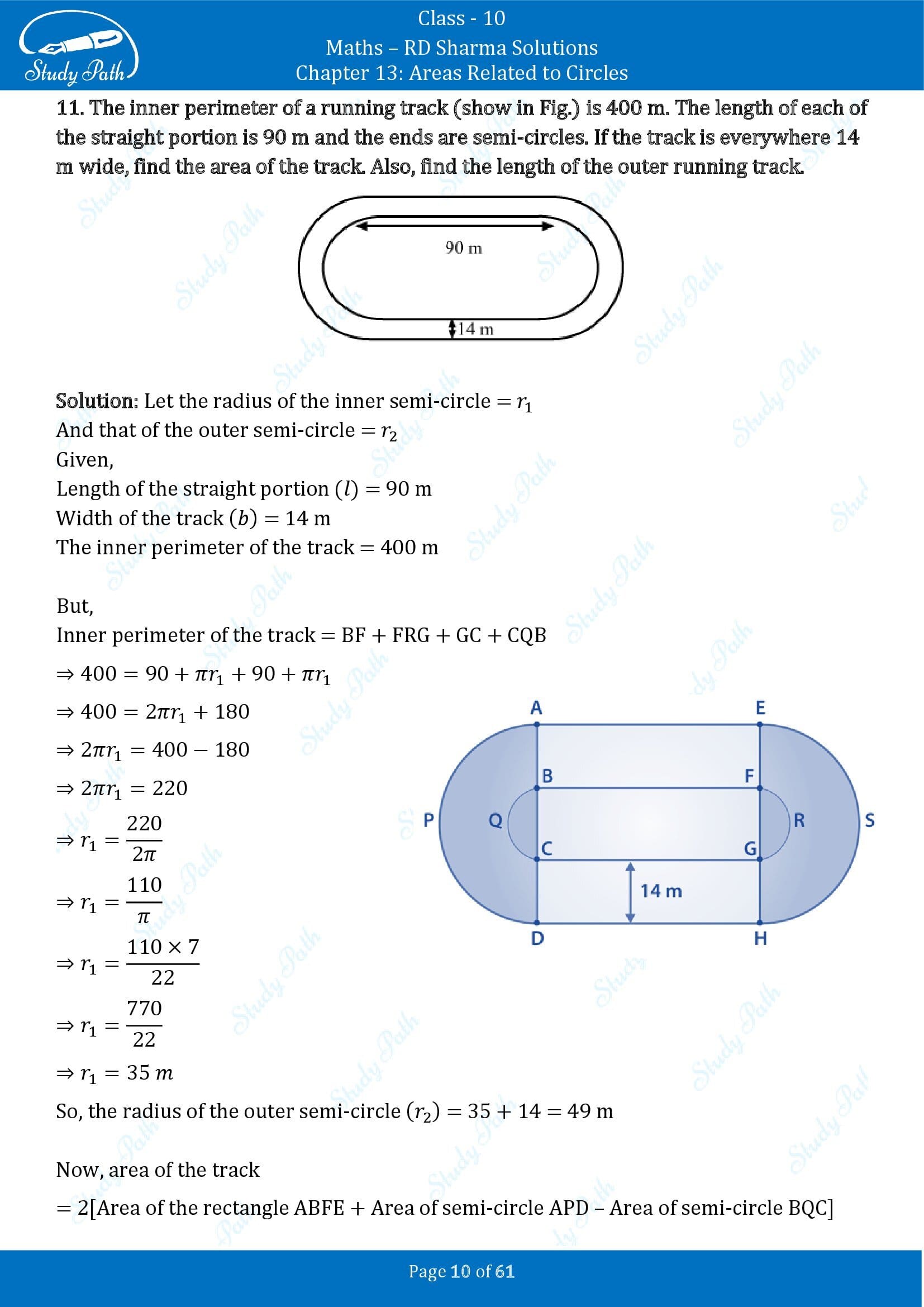 RD Sharma Solutions Class 10 Chapter 13 Areas Related to Circles Exercise 13.4 00010