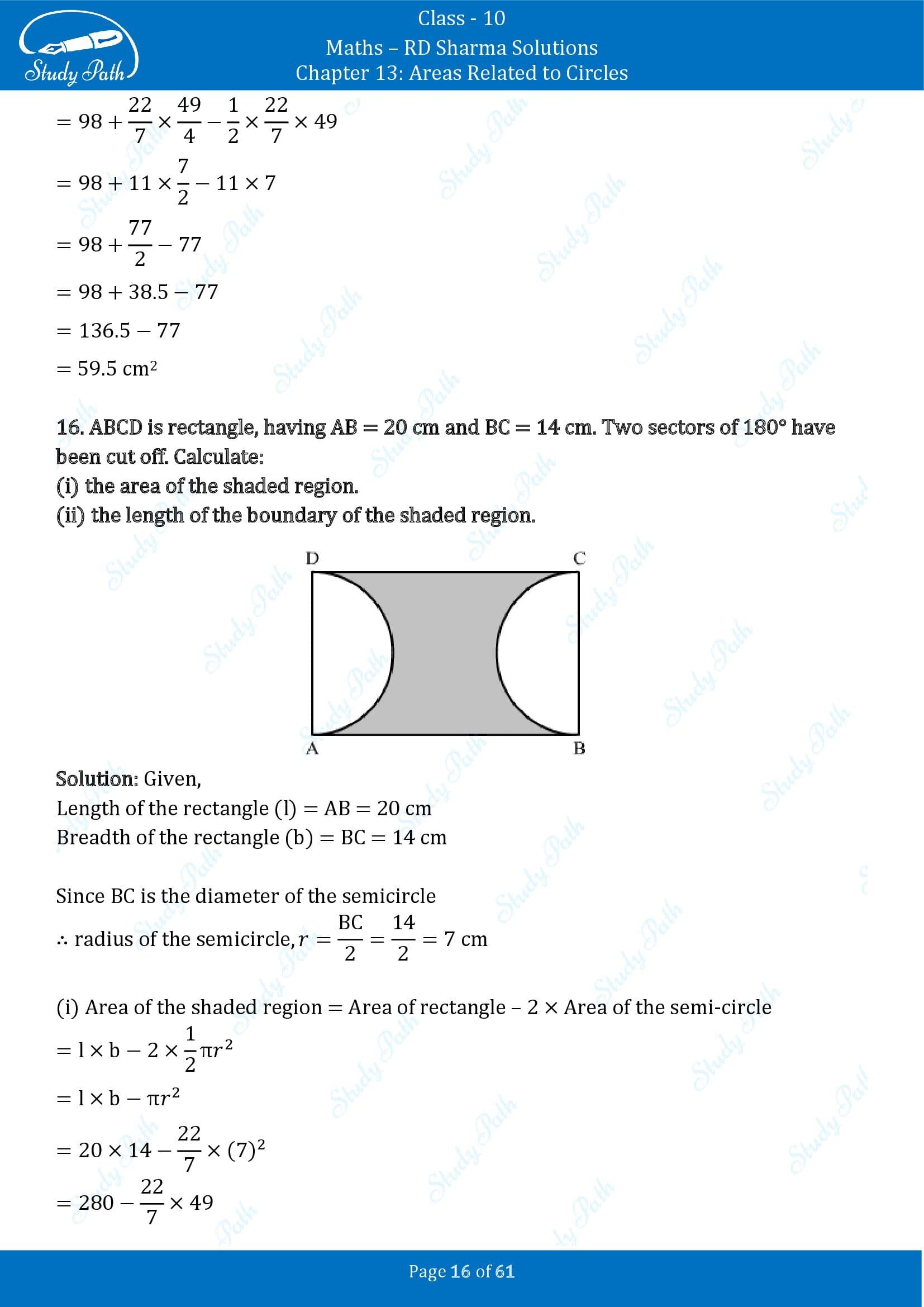 RD Sharma Solutions Class 10 Chapter 13 Areas Related to Circles Exercise 13.4 00016