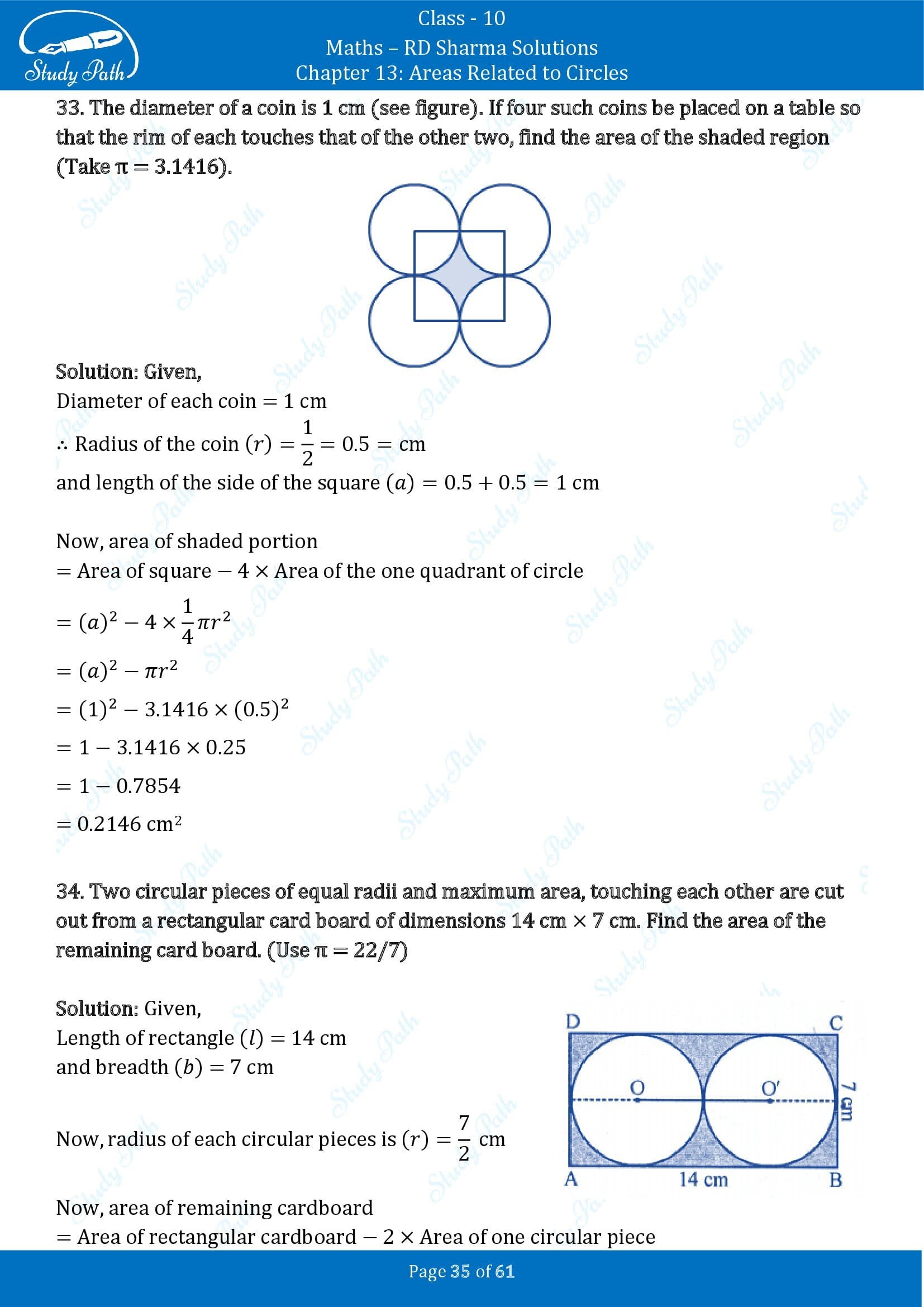 RD Sharma Solutions Class 10 Chapter 13 Areas Related to Circles Exercise 13.4 00035