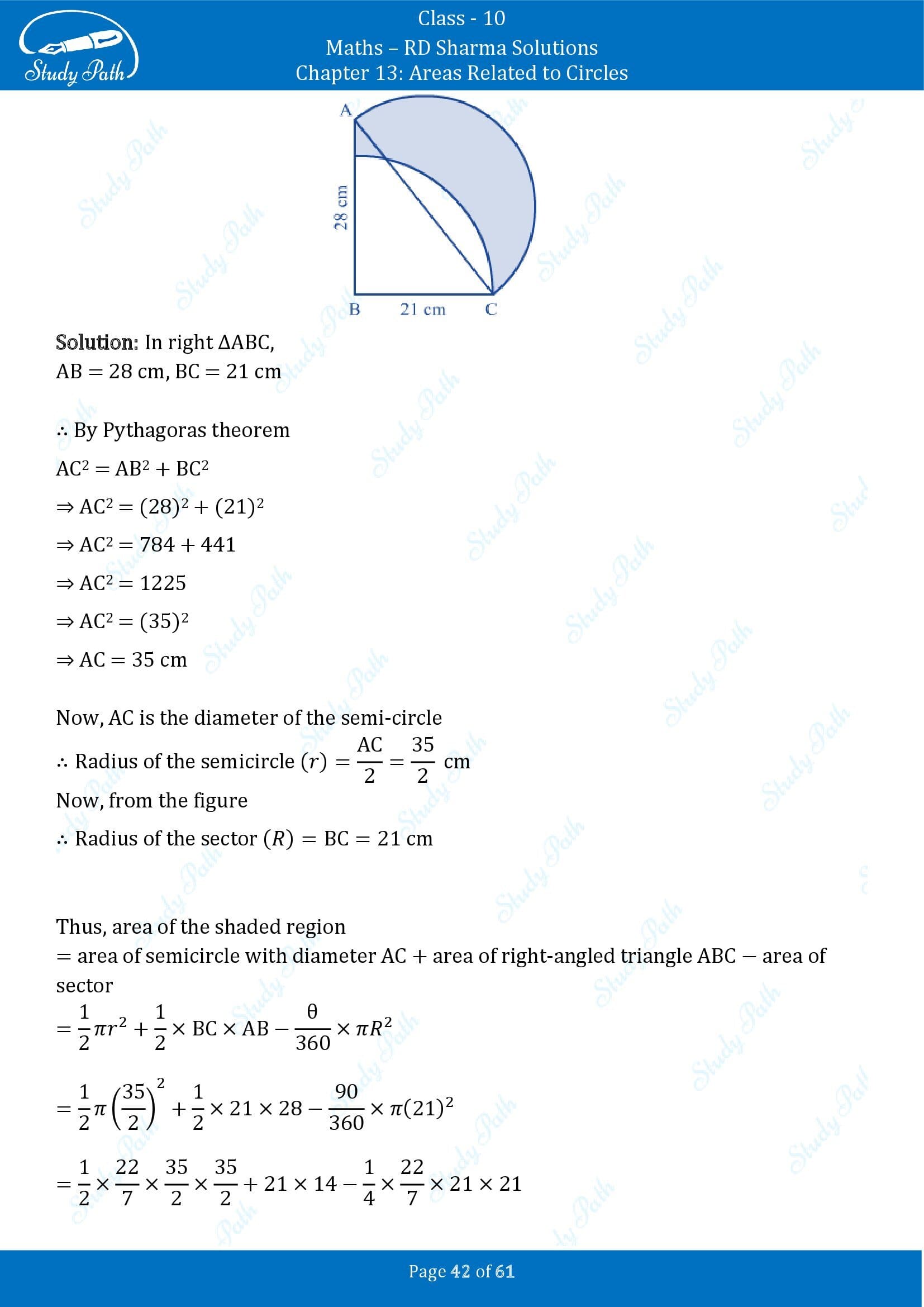 RD Sharma Solutions Class 10 Chapter 13 Areas Related to Circles Exercise 13.4 00042