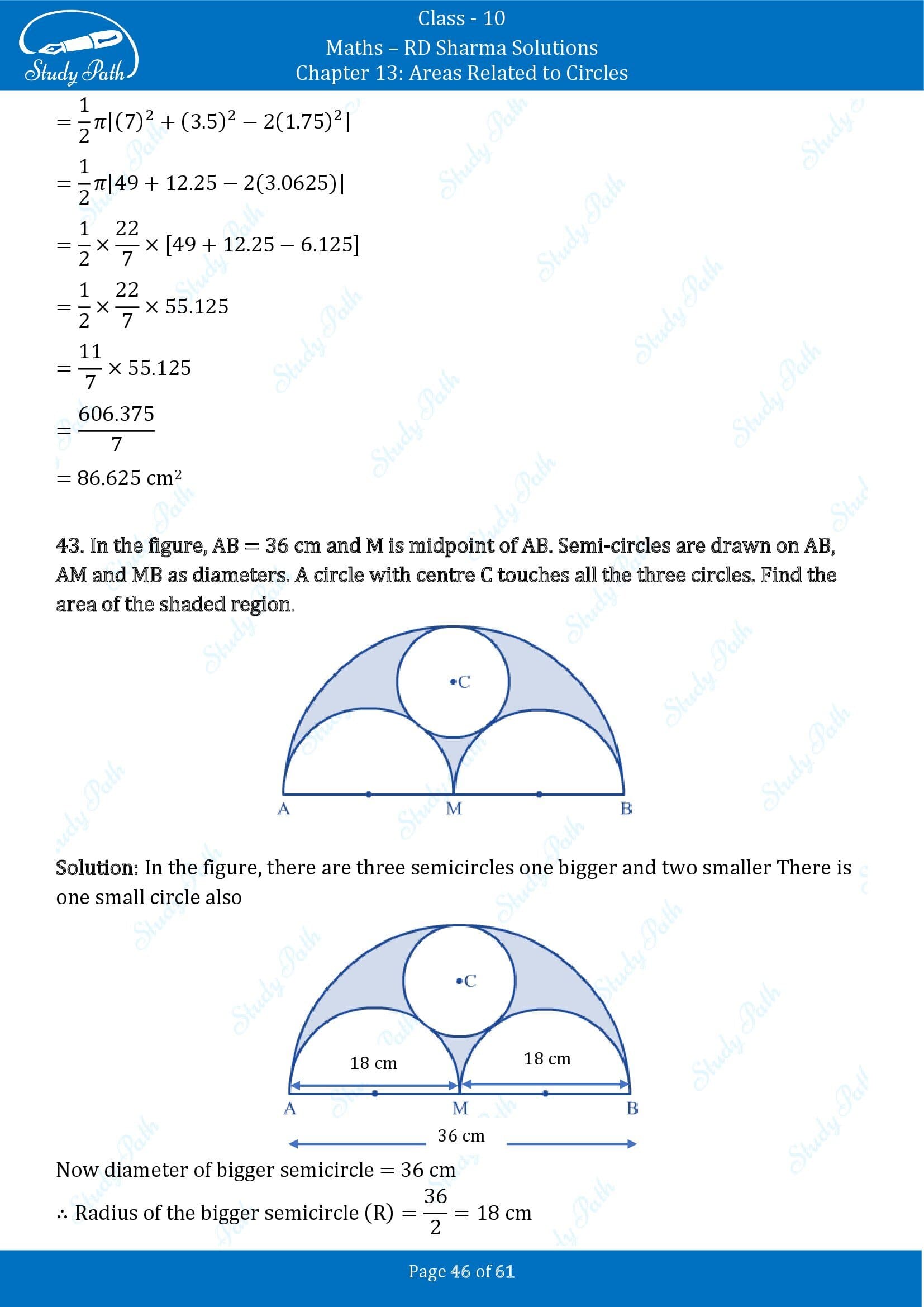 RD Sharma Solutions Class 10 Chapter 13 Areas Related to Circles Exercise 13.4 00046