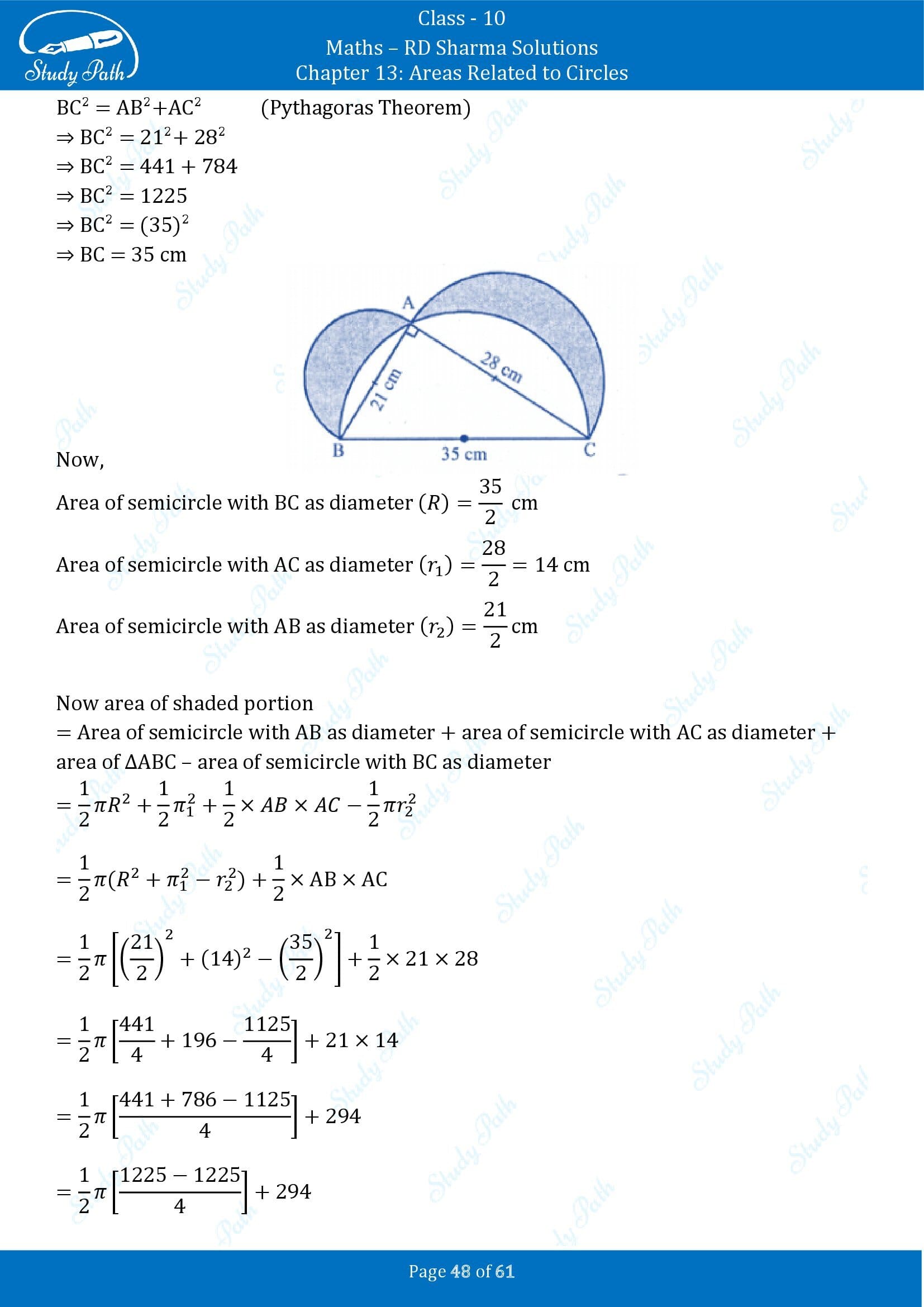 RD Sharma Solutions Class 10 Chapter 13 Areas Related to Circles Exercise 13.4 00048
