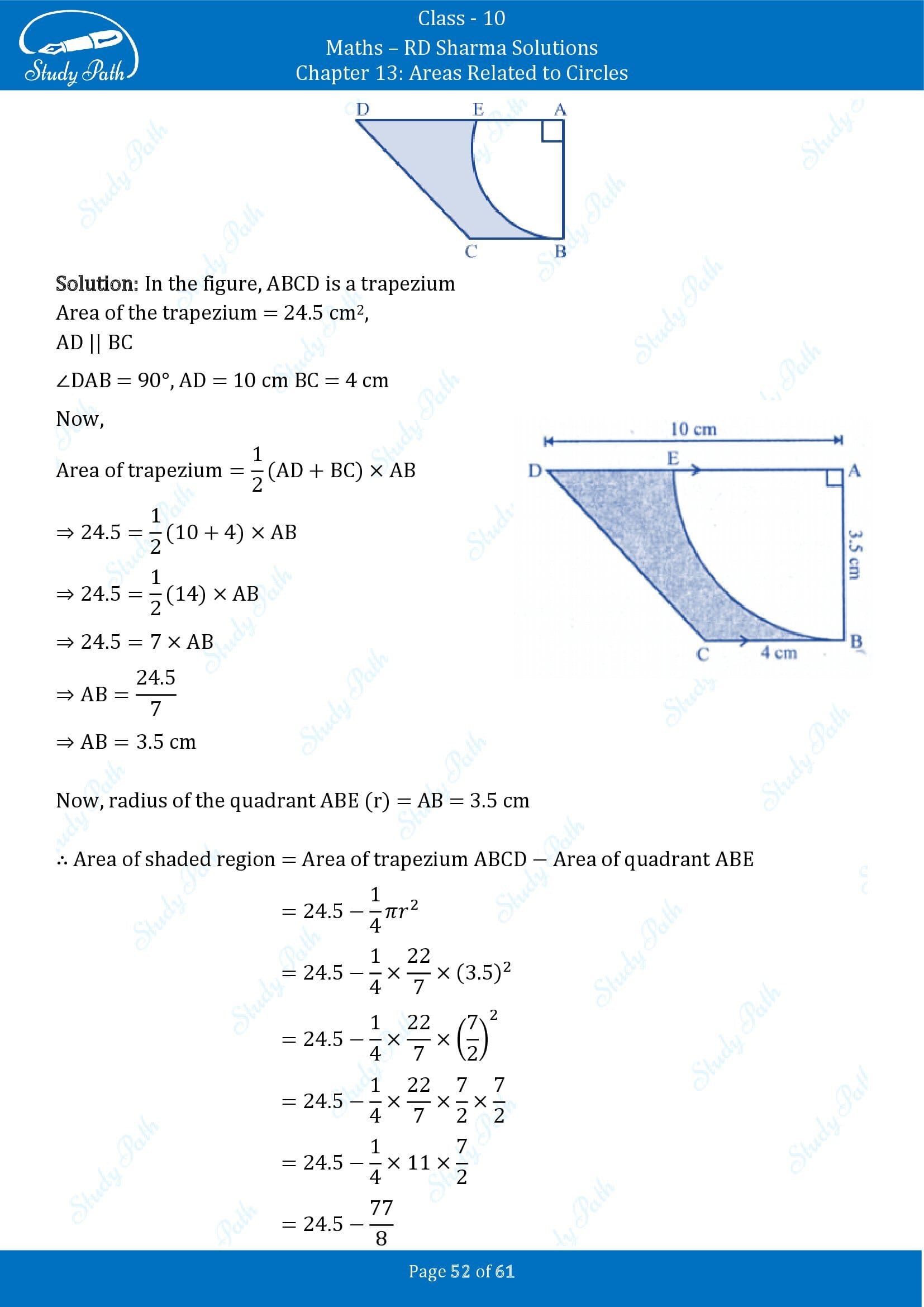 RD Sharma Solutions Class 10 Chapter 13 Areas Related to Circles Exercise 13.4 00052