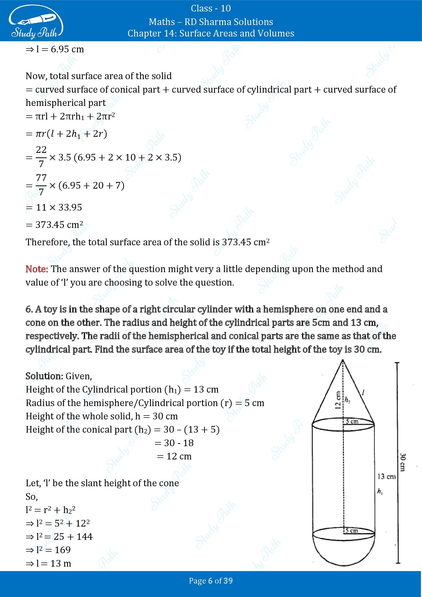 RD Sharma Solutions Class 10 Chapter 14 Surface Areas and Volumes Exercise 14.2 00006