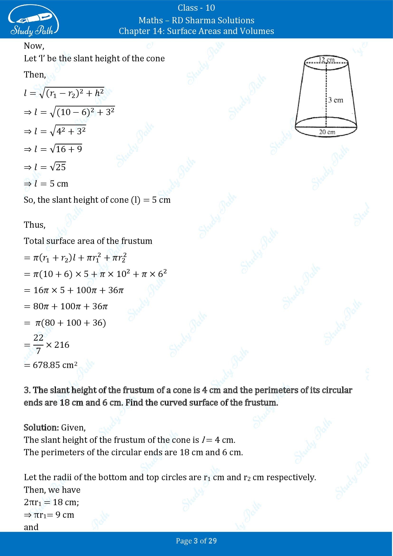 RD Sharma Solutions Class 10 Chapter 14 Surface Areas and Volumes Exercise 14.3 00003