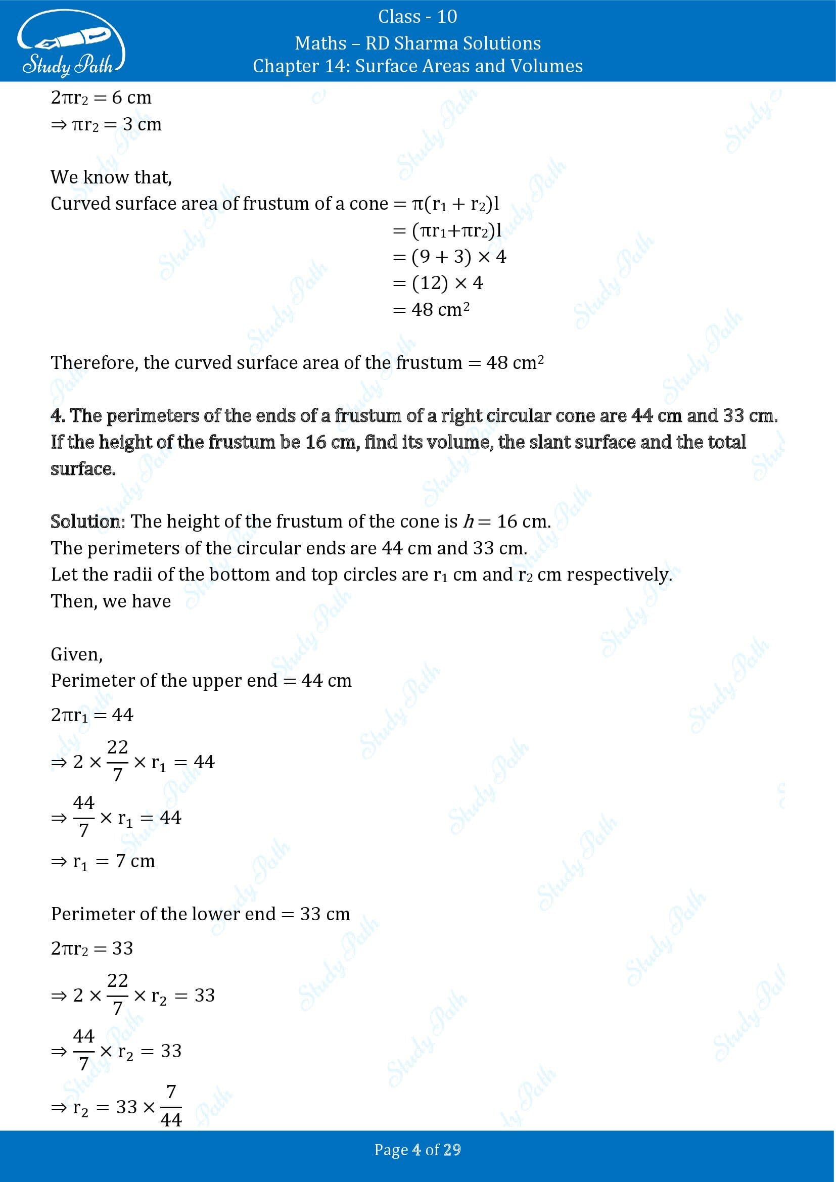 RD Sharma Solutions Class 10 Chapter 14 Surface Areas and Volumes Exercise 14.3 00004