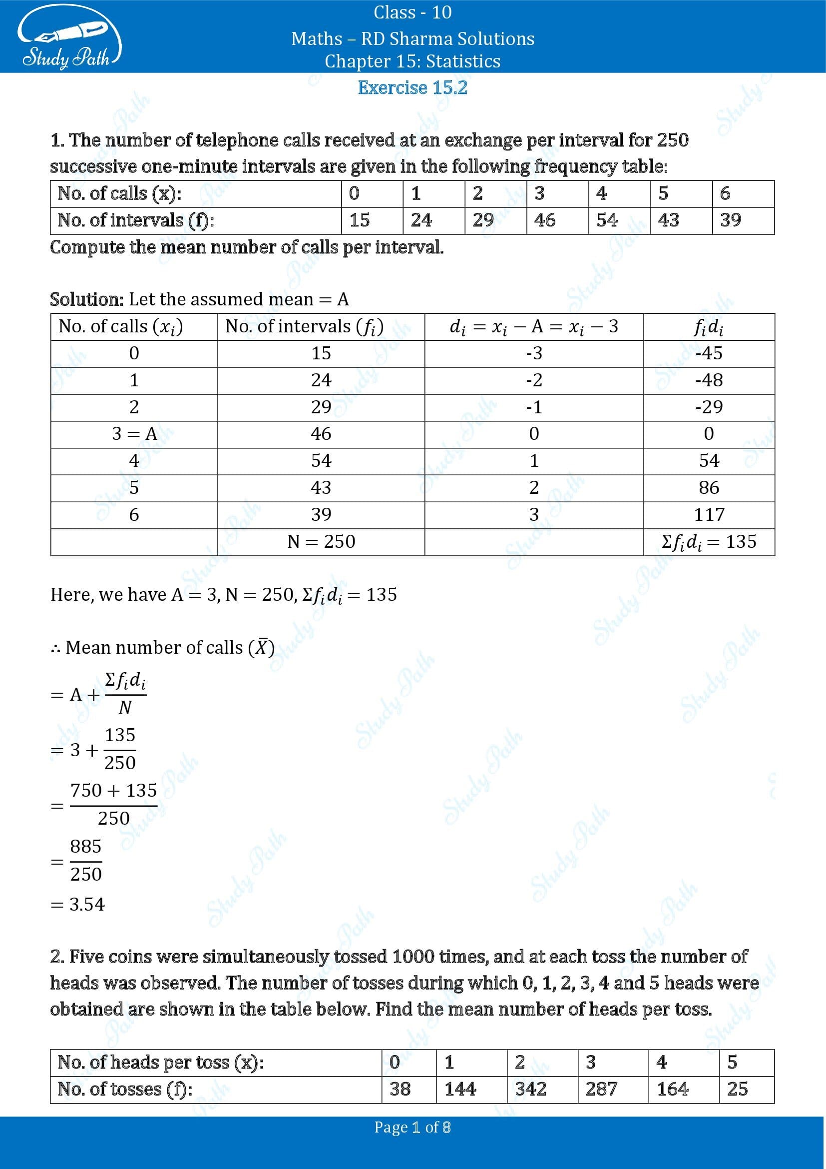RD Sharma Solutions Class 10 Chapter 15 Statistics Exercise 15.2 00001