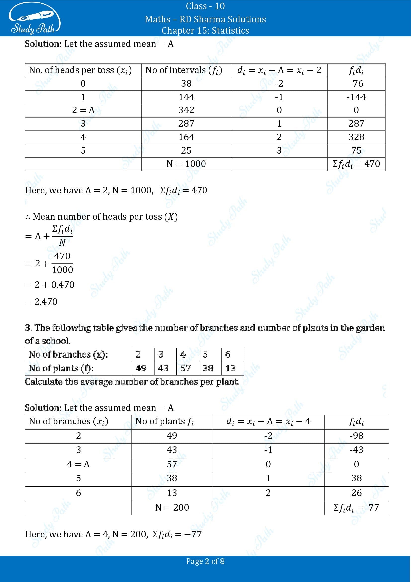 RD Sharma Solutions Class 10 Chapter 15 Statistics Exercise 15.2 00002