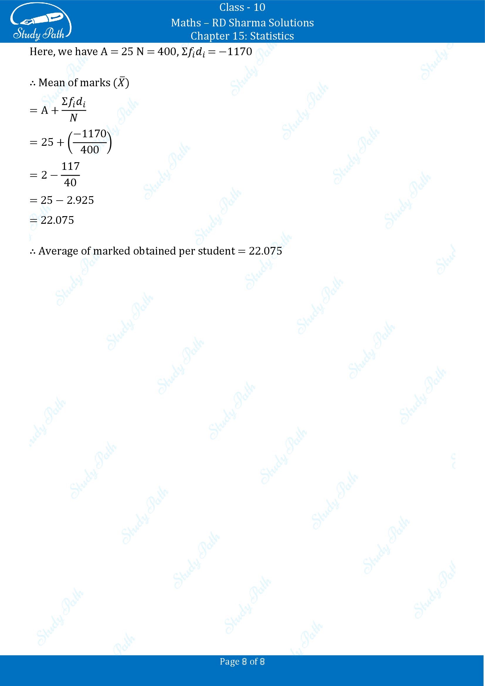 RD Sharma Solutions Class 10 Chapter 15 Statistics Exercise 15.2 00008