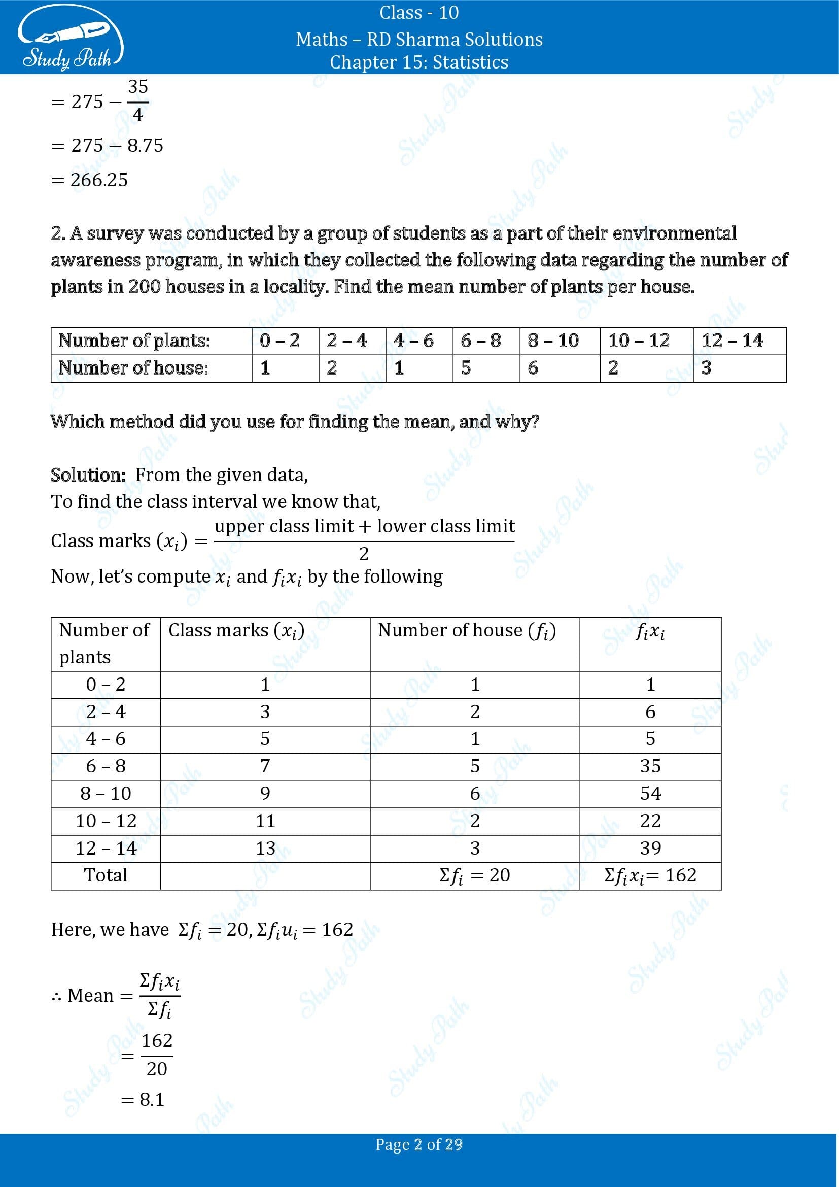 RD Sharma Solutions Class 10 Chapter 15 Statistics Exercise 15.3 0002