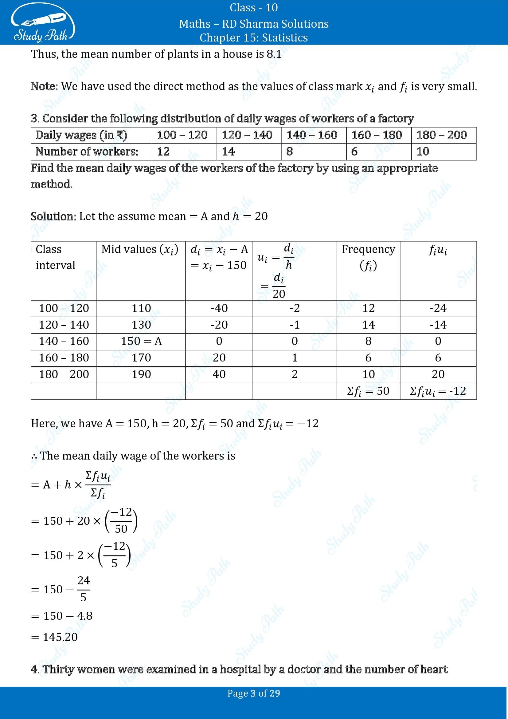 RD Sharma Solutions Class 10 Chapter 15 Statistics Exercise 15.3 0003