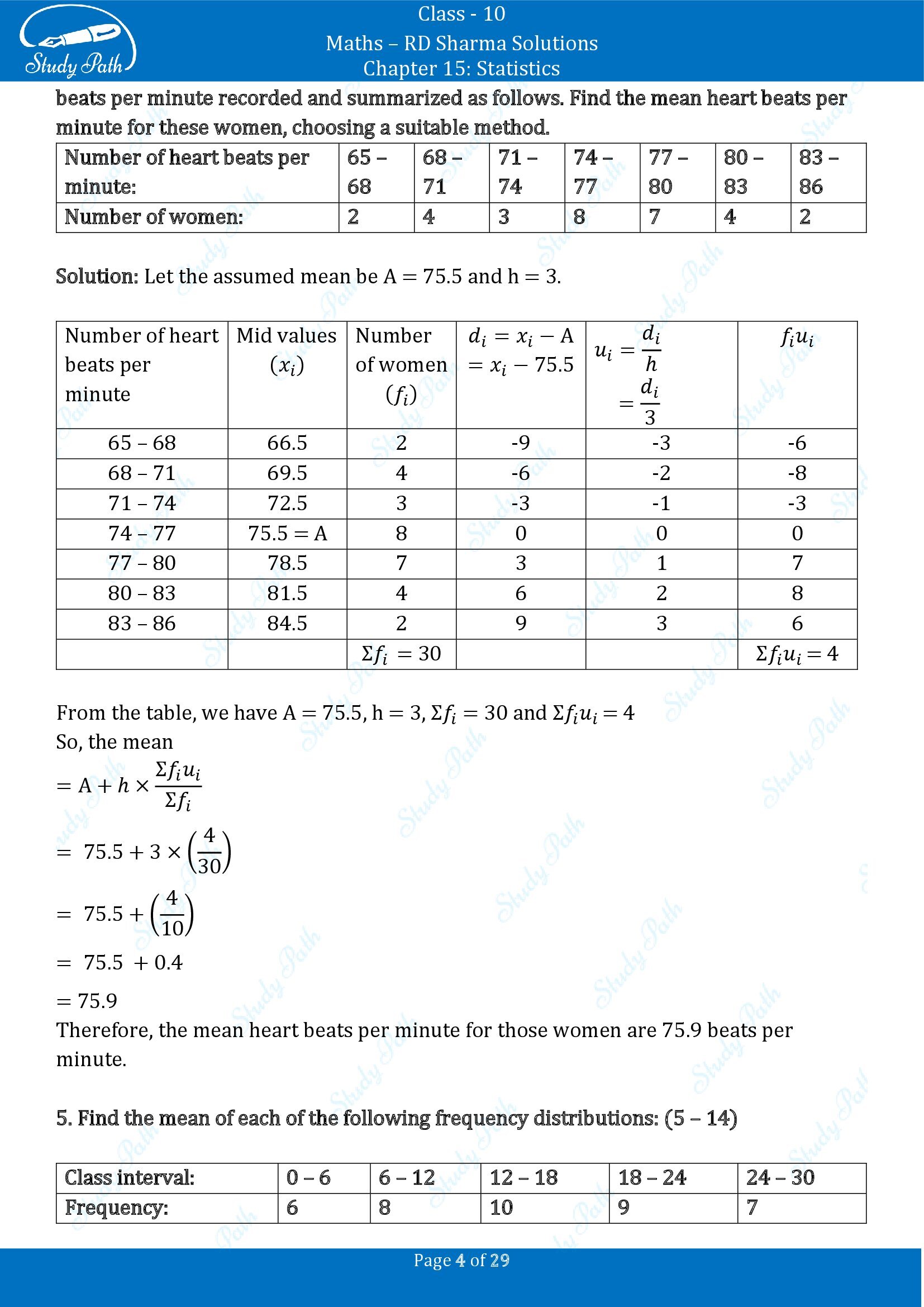 RD Sharma Solutions Class 10 Chapter 15 Statistics Exercise 15.3 0004