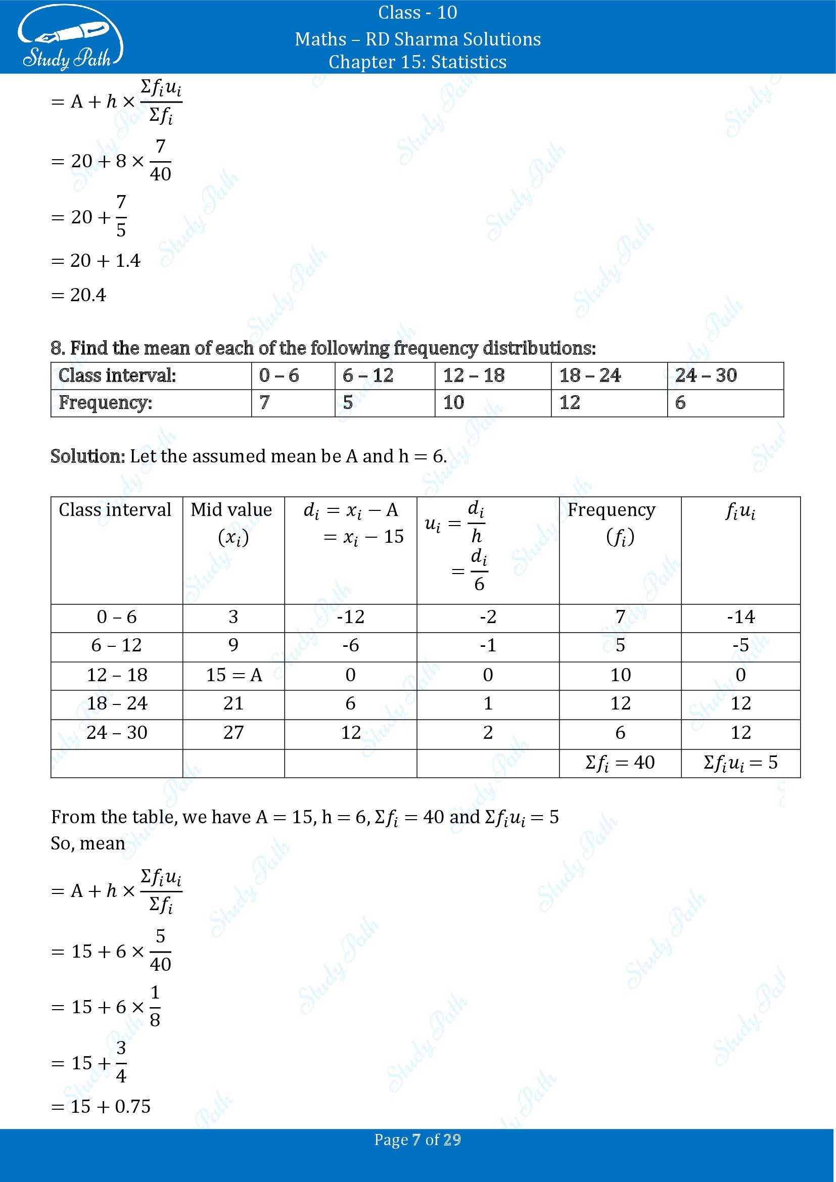 RD Sharma Solutions Class 10 Chapter 15 Statistics Exercise 15.3 0007