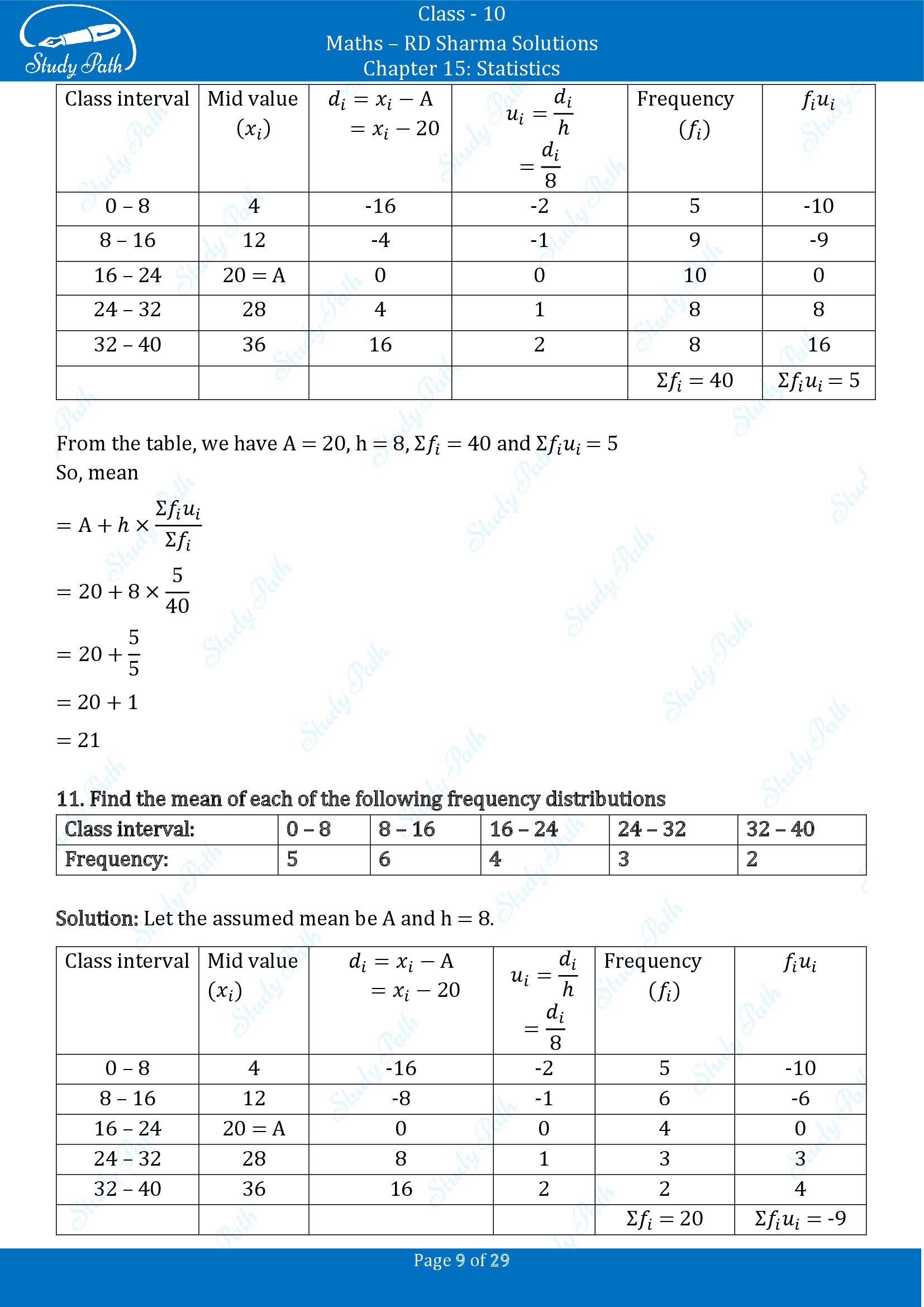 RD Sharma Solutions Class 10 Chapter 15 Statistics Exercise 15.3 0009