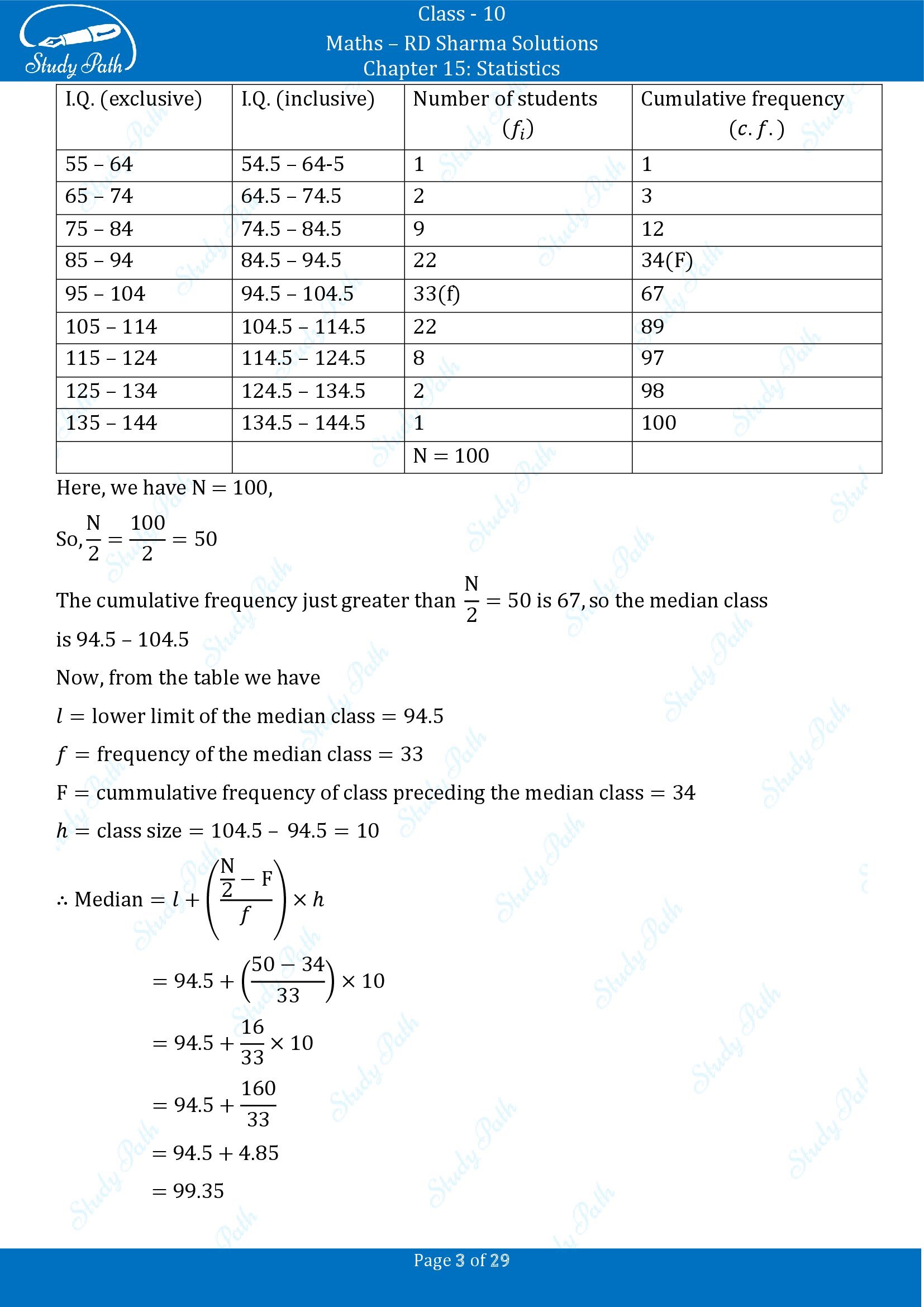RD Sharma Solutions Class 10 Chapter 15 Statistics Exercise 15.4 00003