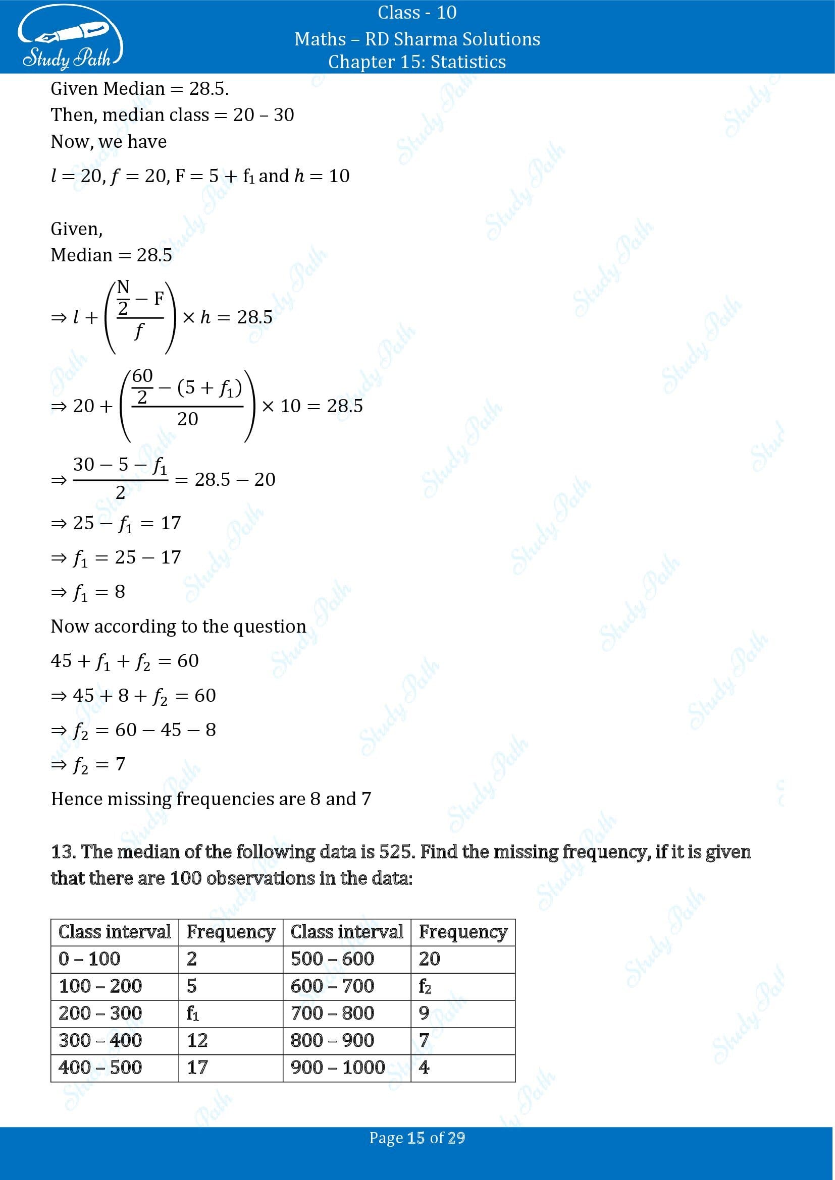RD Sharma Solutions Class 10 Chapter 15 Statistics Exercise 15.4 00015