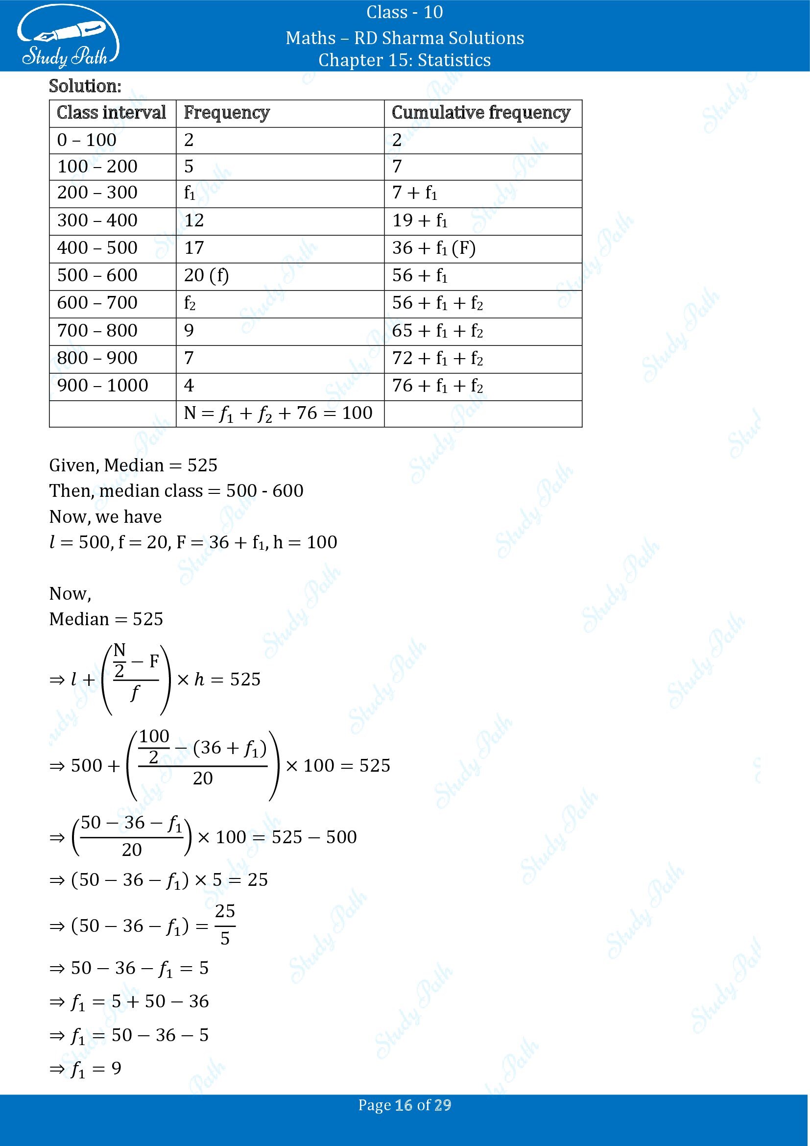 RD Sharma Solutions Class 10 Chapter 15 Statistics Exercise 15.4 00016