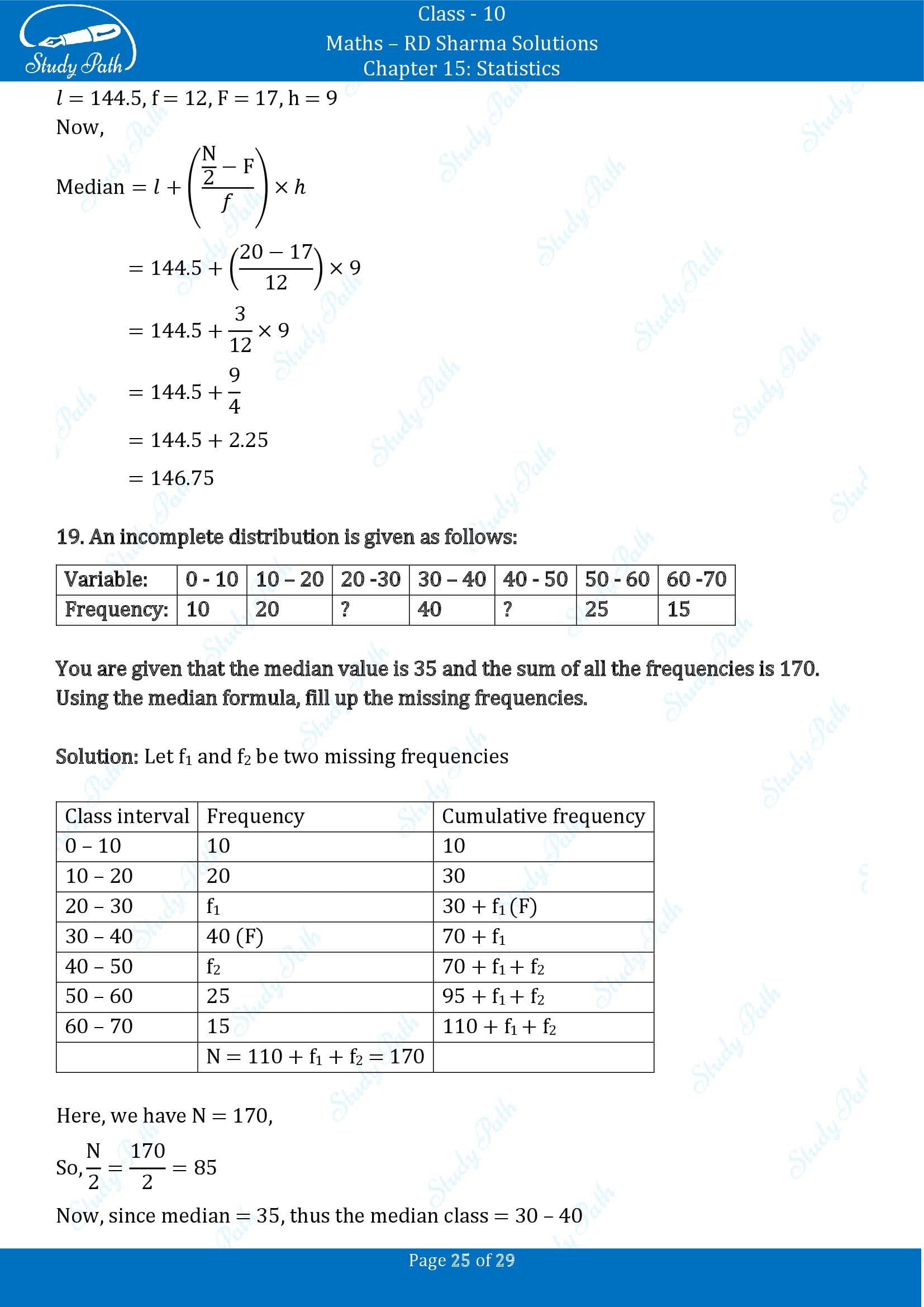 RD Sharma Solutions Class 10 Chapter 15 Statistics Exercise 15.4 00025