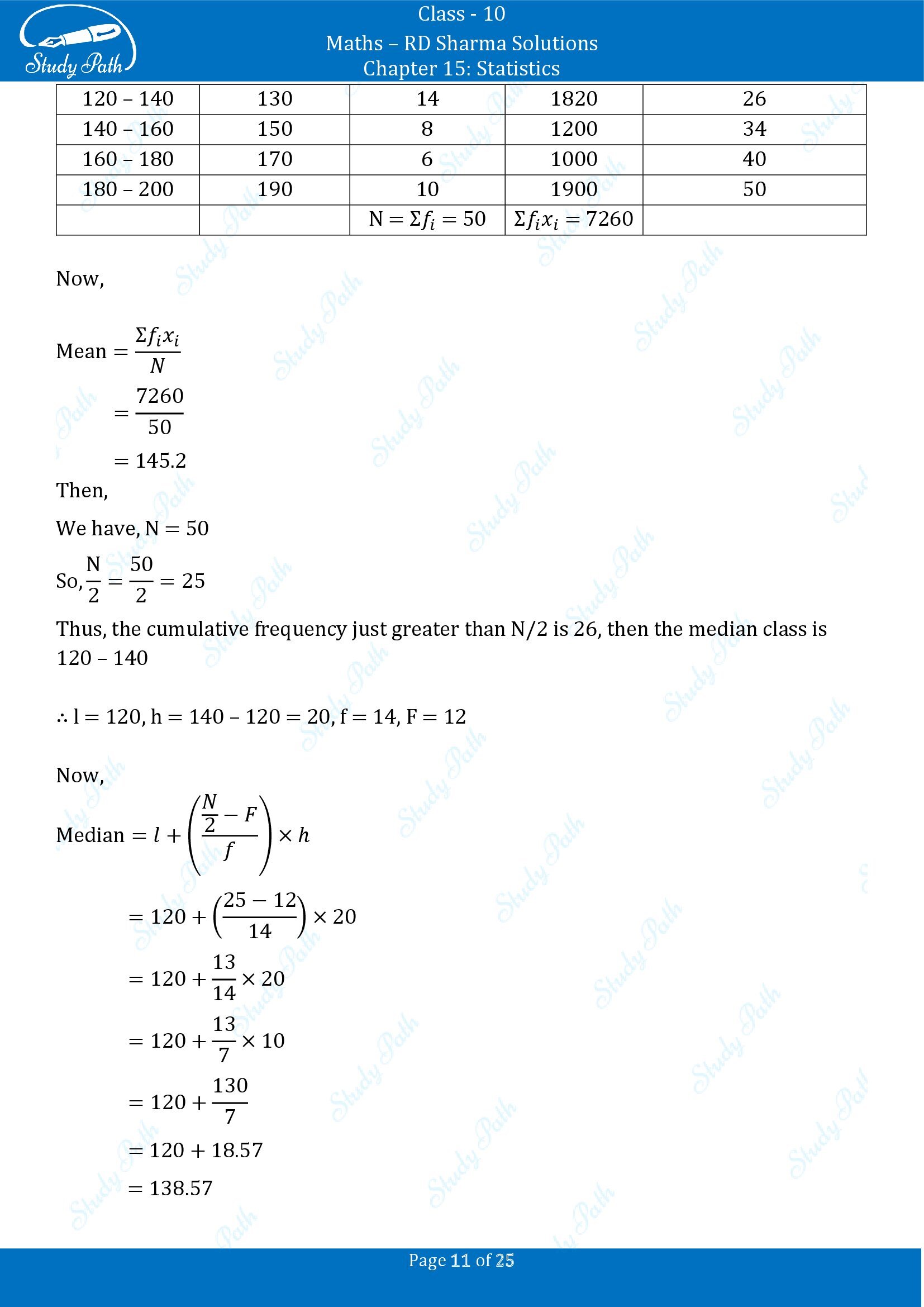 RD Sharma Solutions Class 10 Chapter 15 Statistics Exercise 15.5 00011