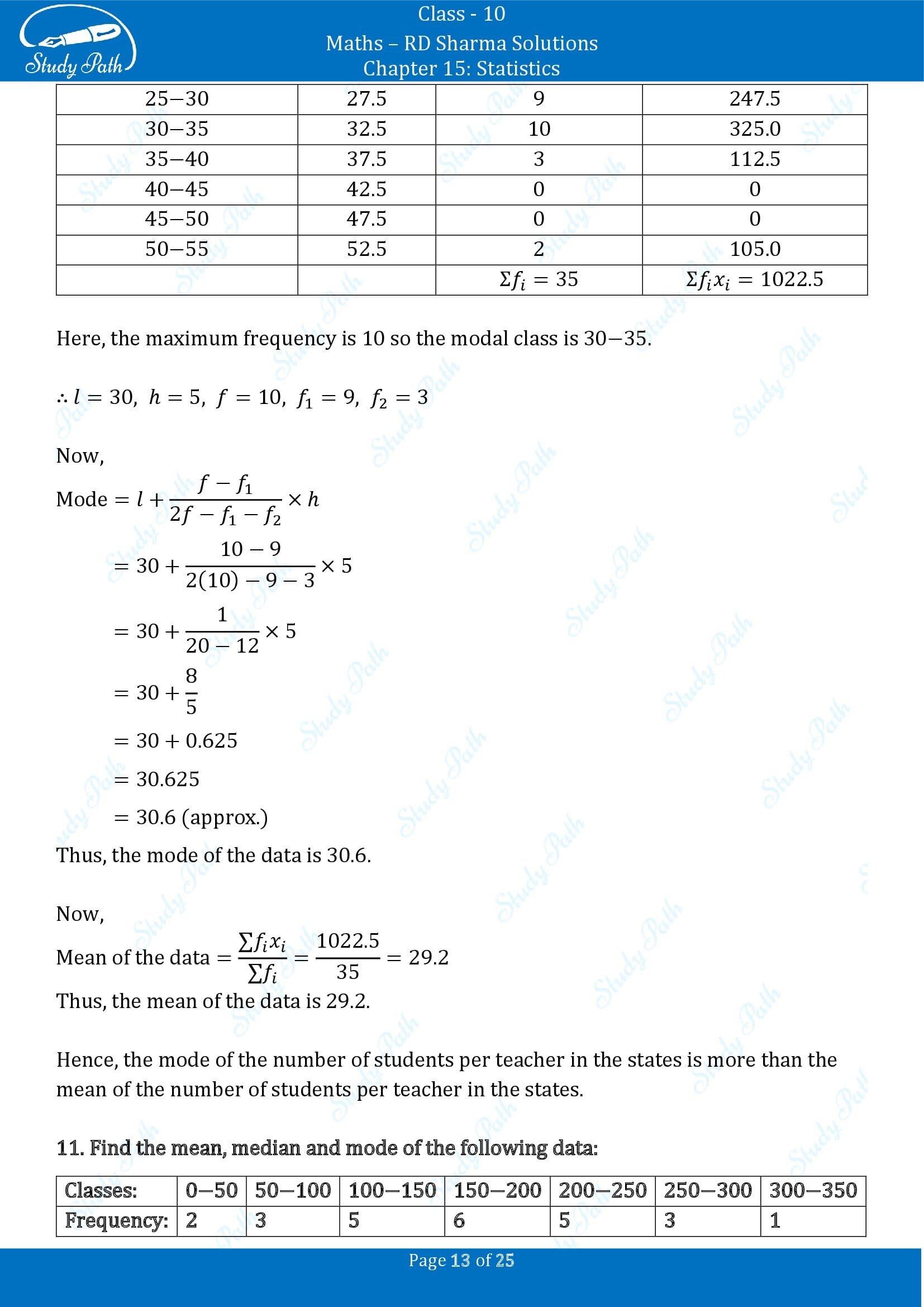 RD Sharma Solutions Class 10 Chapter 15 Statistics Exercise 15.5 00013